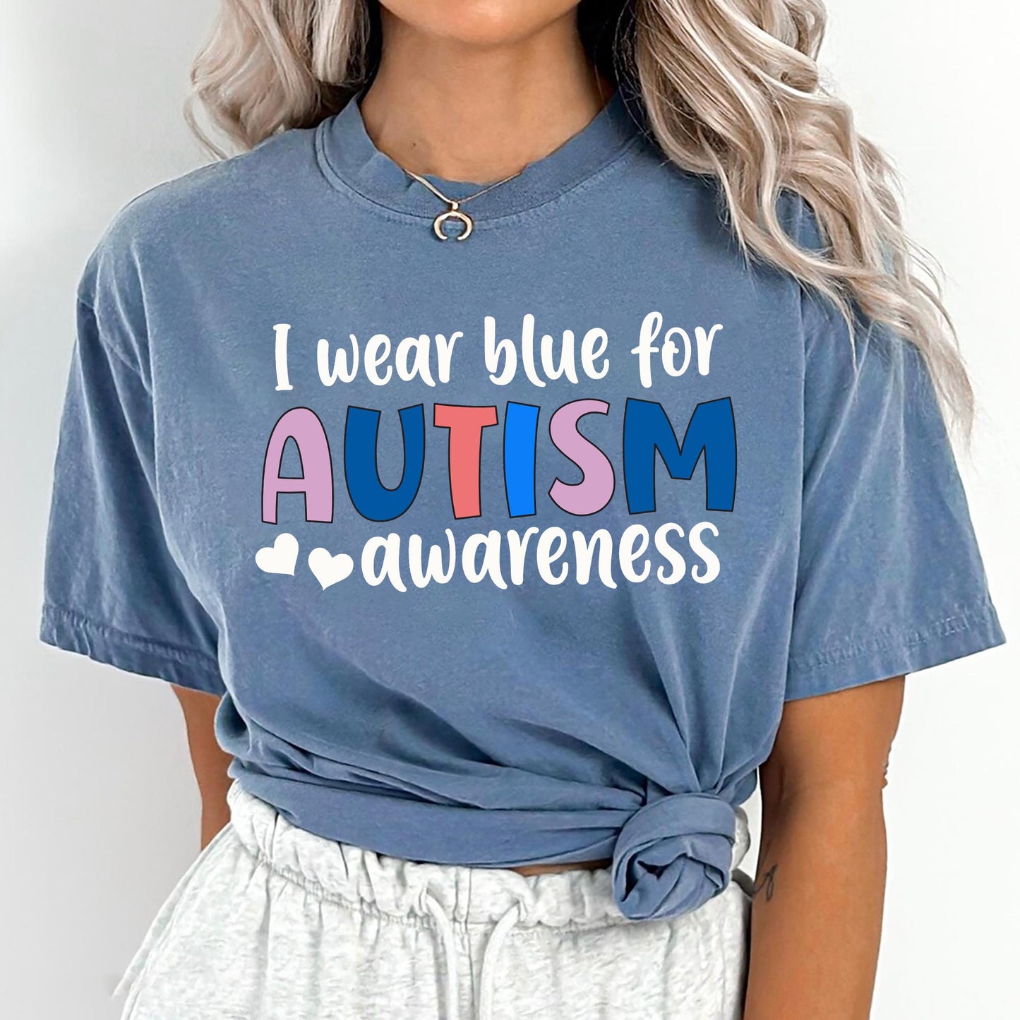 I Wear Blue For Autism Awareness Shirt Autism Support Tee Autism Awareness Month Shirt Teacher Autism Shirt Blue Ribbon Tee Graphic Tee – Warm & Stylish · Top Pick For Any Outfit