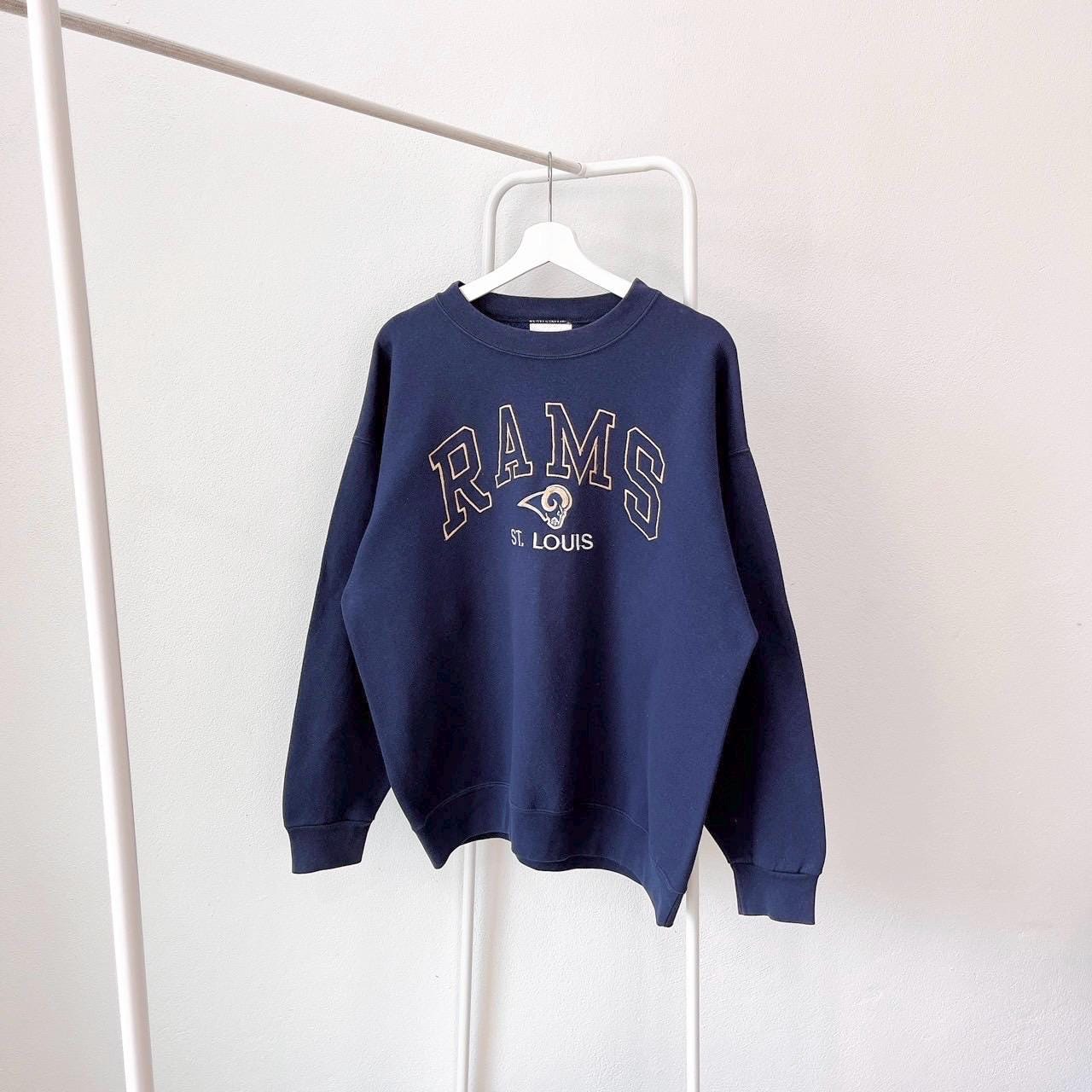 Vintage 90s ST Louis Rams NFL football vintage Puma blue sweatshirt L Sweatshirt – Warm & Stylish · Must-Have Style