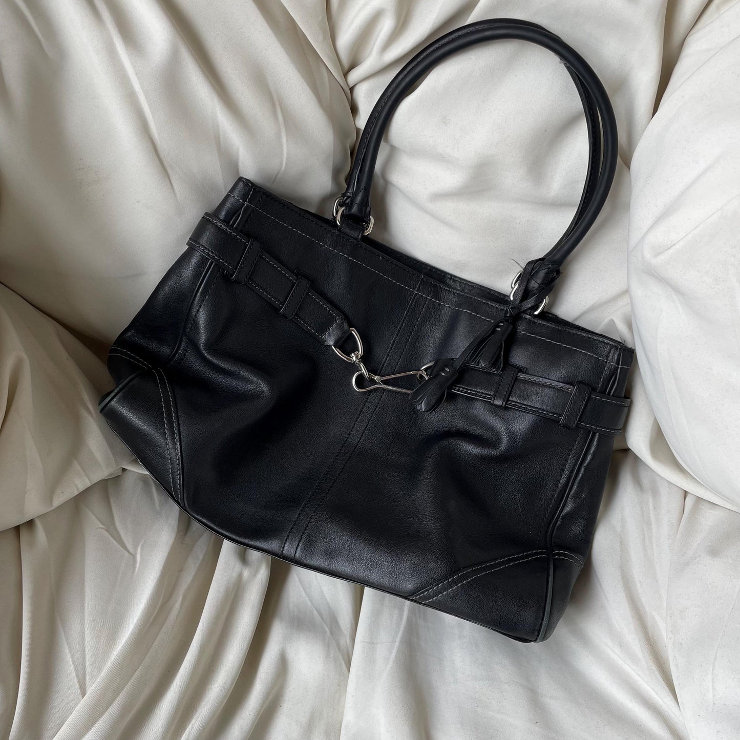 Coach Hampton Handbag Black Leather Shoulder Bag Vintage 0039s Purse Tote Bag – Feel-Good Design · Great Gift For Fans