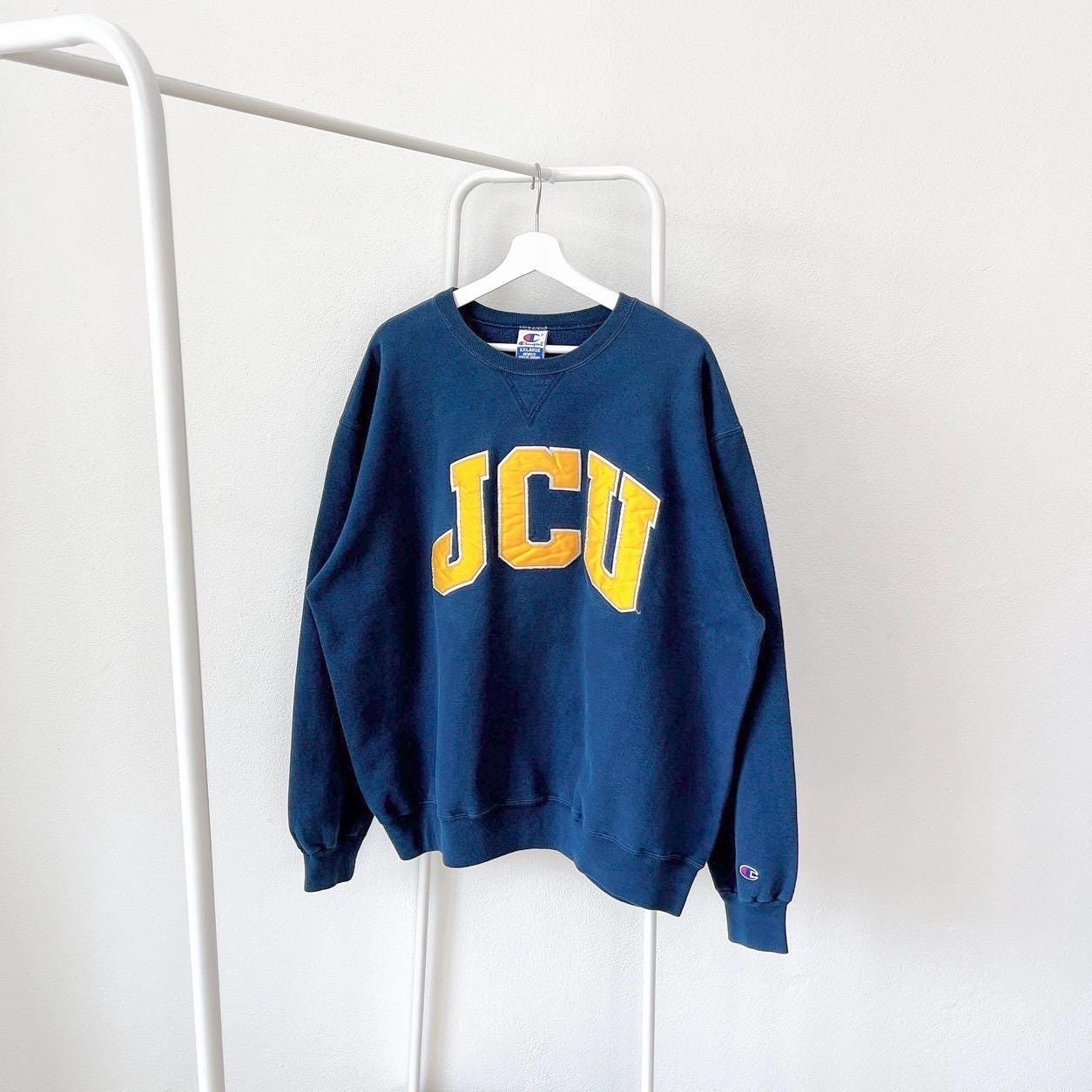 Vintage 00s John Carroll University JCU vintage Champion blue sweatshirt XXL Sweatshirt – Feel-Good Design · Trending Graphic Apparel