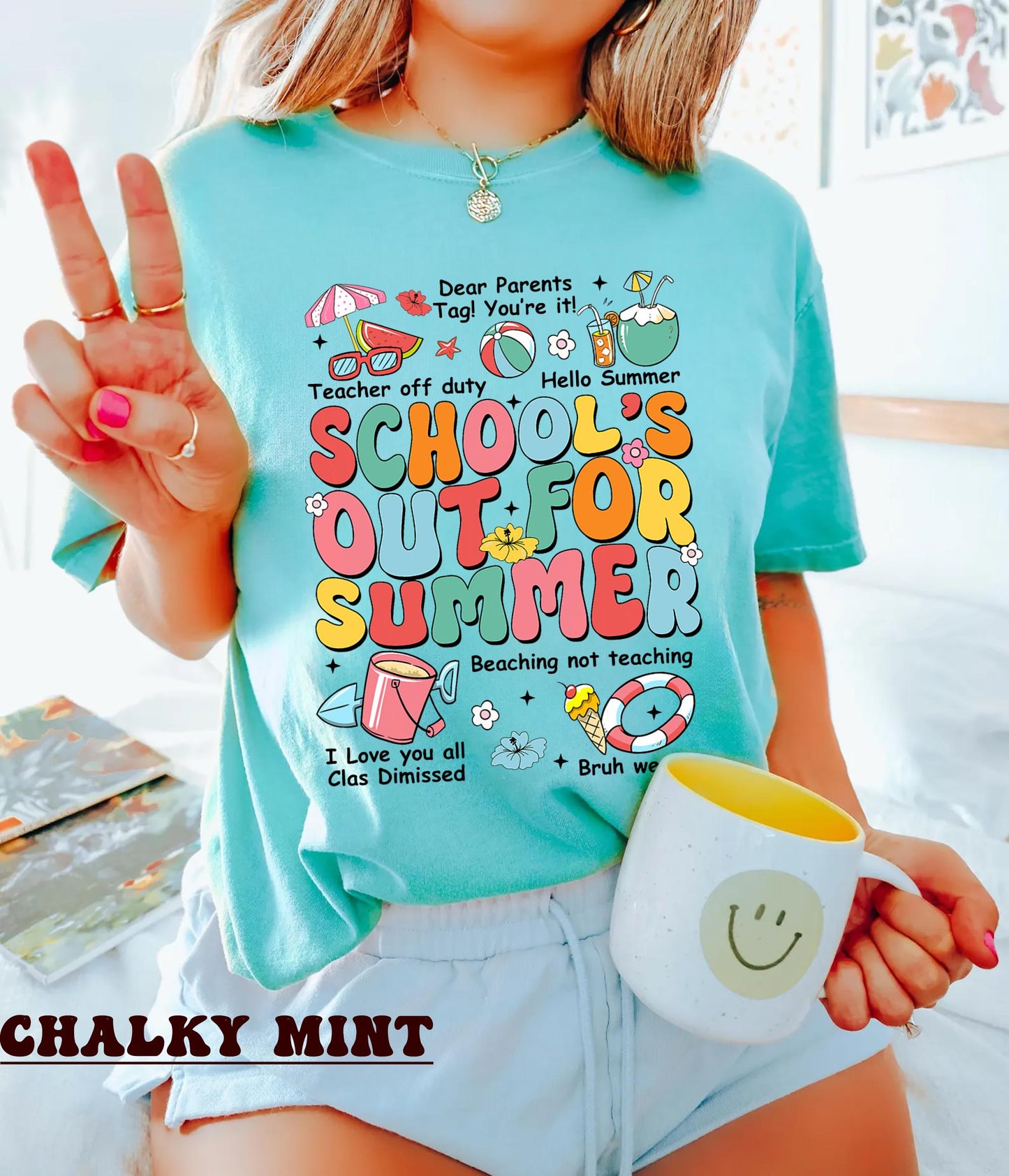 Schools Out For Summer Shirt Last Day of School End Of School Year Goodbye School Teacher Off Duty Teacher Mode Tee Teacher Summer Tee Graphic Tee – Bold Style · Great Gift For Fans
