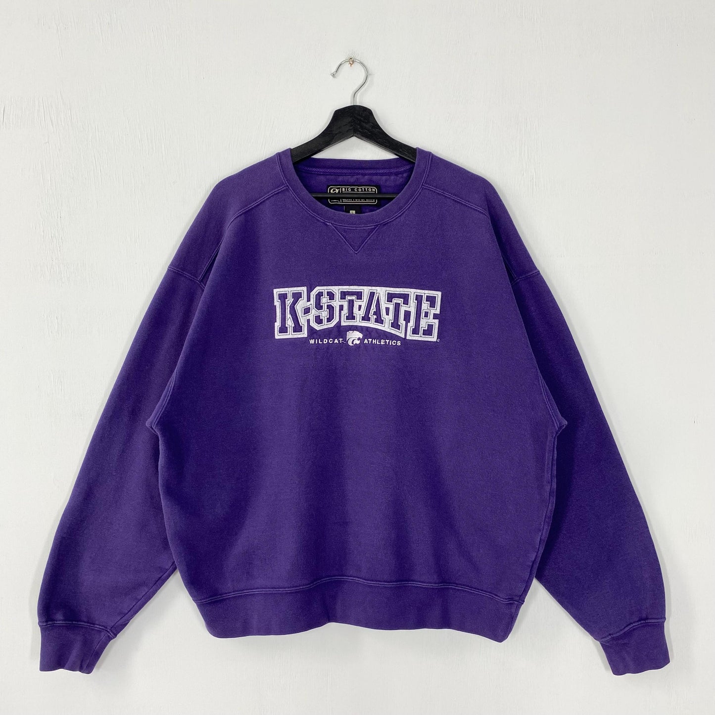 Vintage Kansas State University Sweatshirt Kansas State Crewneck Kansas Sweater Pullover Kansas State Wildcats Embroidered Logo Purple Large Sweatshirt – Aesthetic Look · Trending Graphic Apparel