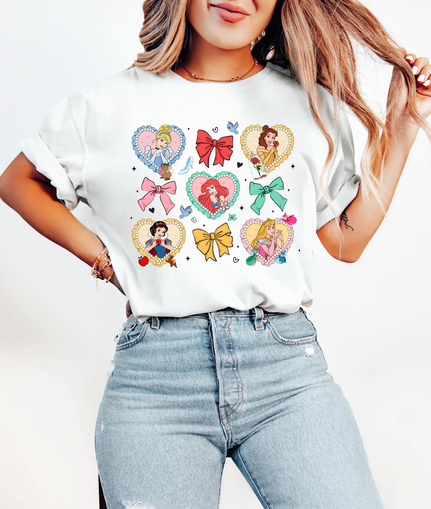 Princess Bows Mirror Shirt Disney Princess Shirt Belle Snow White Coquette Bow Shirt Aurora Mirror Sweater Disneyland Girls Trip Graphic Tee – Premium Graphic · Trending Graphic Apparel