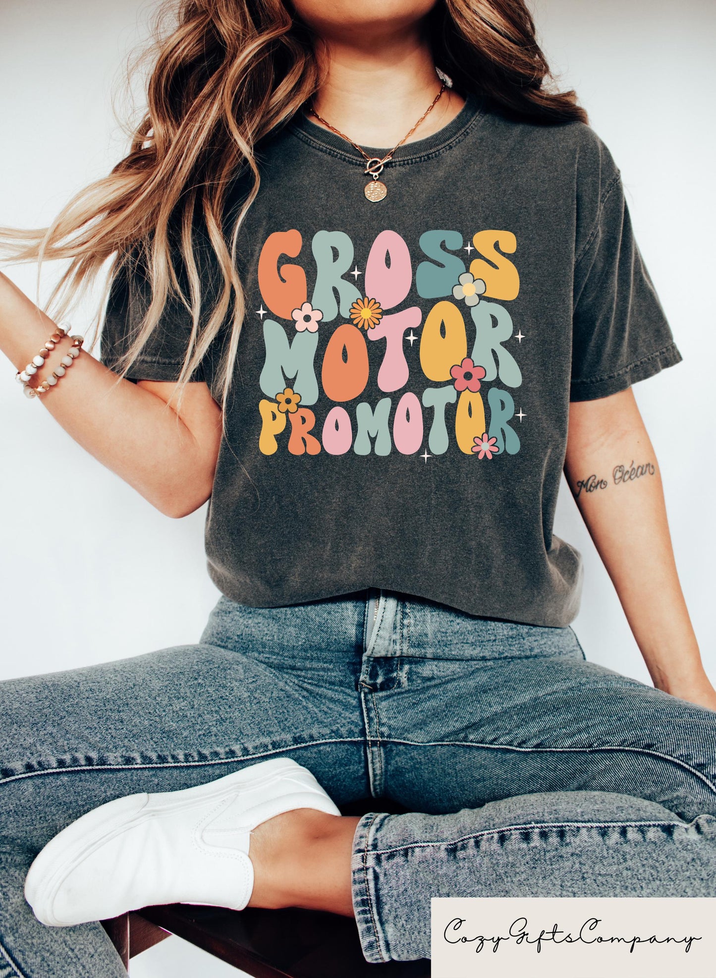 Gross Motor Promoter T shirt Physical Therapist Shirt Retro Comfort PT Sweatshirt Physical Therapist Gift Occupational Therapist Tee Sweatshirt – Soft Feel · High-Quality Print