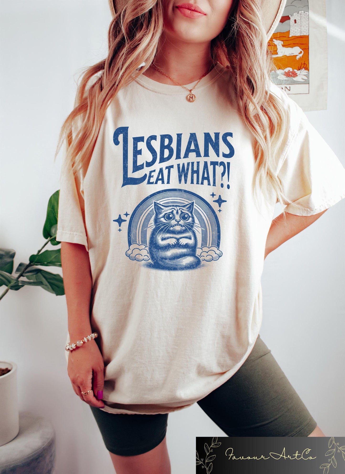 Retro Comfort LGBTQ T shirt Lesbians Eat What Shirt Lesbian Cat Mom Sweatshirt Funny Gay Pride Gift Trendy Queer Tee LGBTQ Cat Outfit Sweatshirt – Premium Graphic · Great Gift For Fans