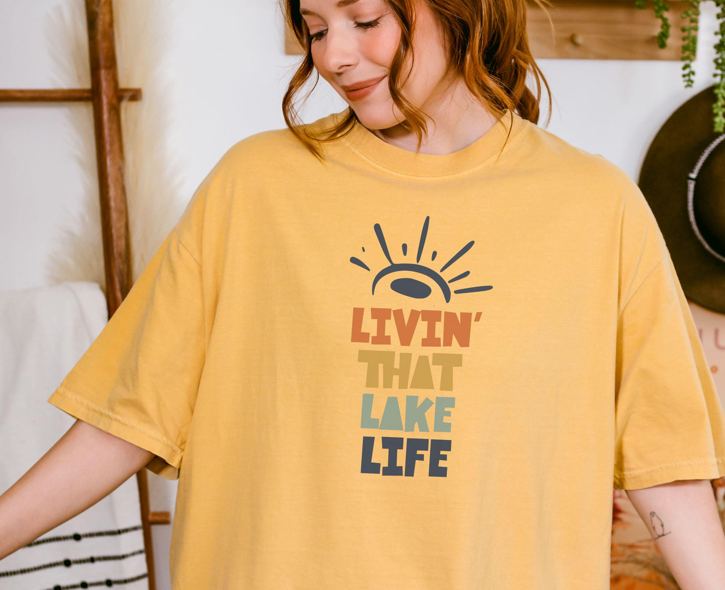 Retro Lake Life Shirt Tee Living the Lake Life TShirt Perfect Vacation Shirt or Lake Lover Gift Graphic Tee – Premium Graphic · High-Quality Print