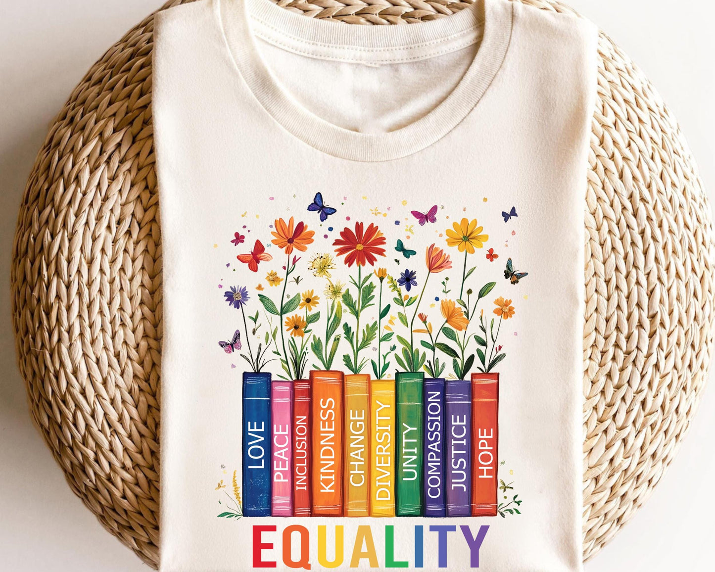 Equal Rights Shirt Book Flower Shirt Feminist Gift Women Rights Shirt Women Rights Graphic Tee – Feel-Good Design · Must-Have Style