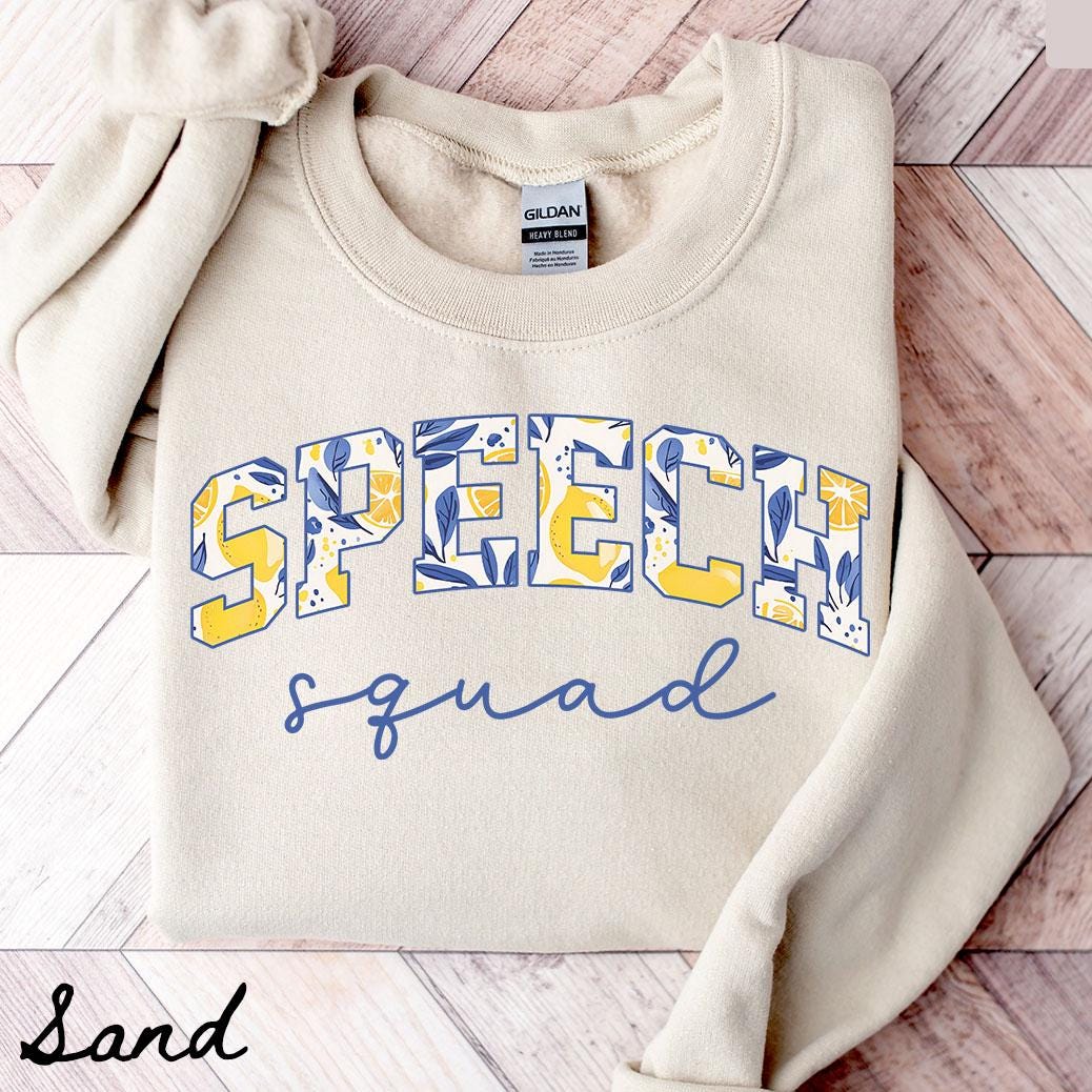 Speech Team Sweatshirt Teacher Sweatshirt SLP Crewneck Back to School Tee Speech Department Gifts Speech Therapy Crew Squad Sweatshirt – Warm & Stylish · Great Gift For Fans