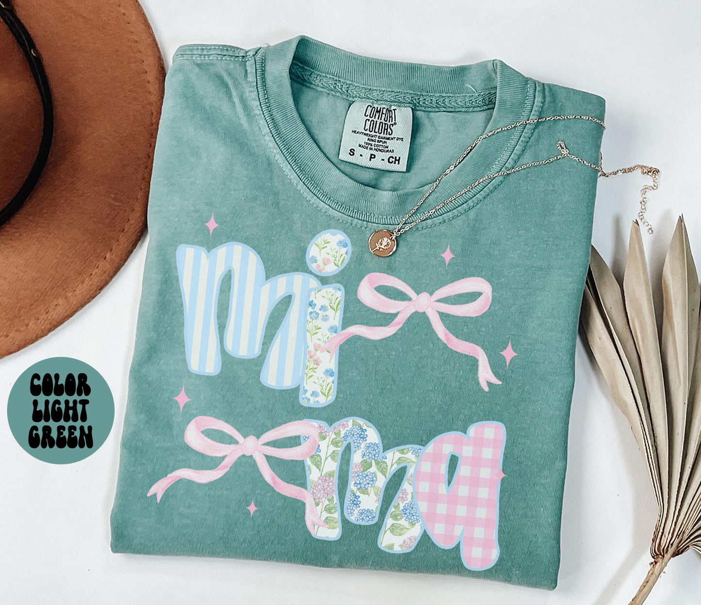 Mima Comfort Colors Shirt Grandma TShirt Mother39s Day Gifts New Grandmother Tee Womens Bows Graphic Tee – Feel-Good Design · Trending Graphic Apparel