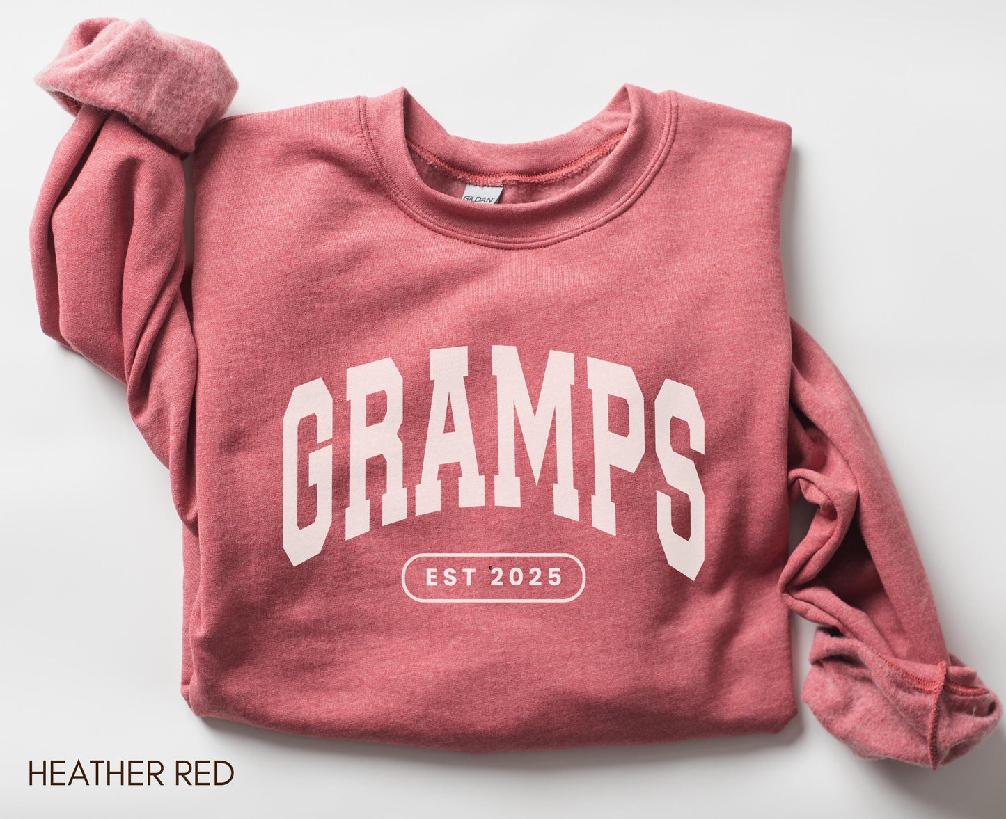 Custom GRAMPS Sweatshirt Personalized Grandpa Shirt Fathers Day Gift Christmas Gift For Gramps Custom Grandpa Est Shirt Crewneck Sweatshirt – Aesthetic Look · Perfect For Daily Wear