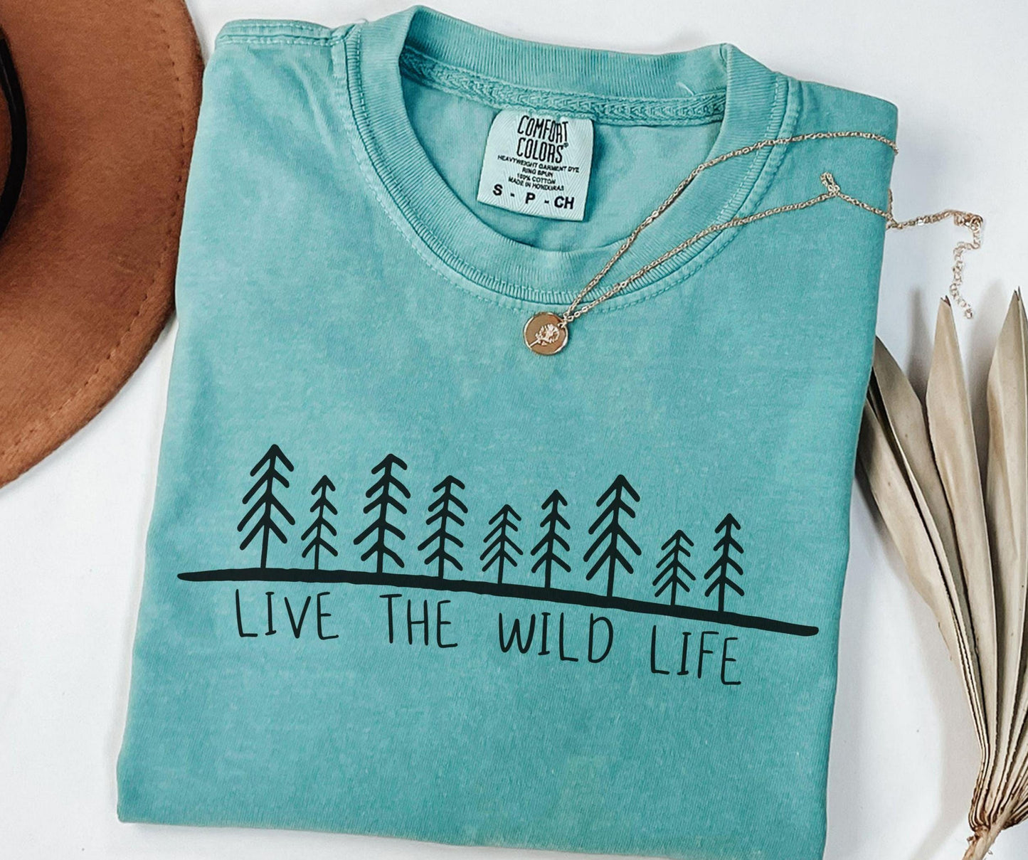 Camping Tee Live the Wild Life Tshirt Outdoor Nature Shirt for Hikers Campers and Adventure Lovers Graphic Tee – Bold Style · High-Quality Print