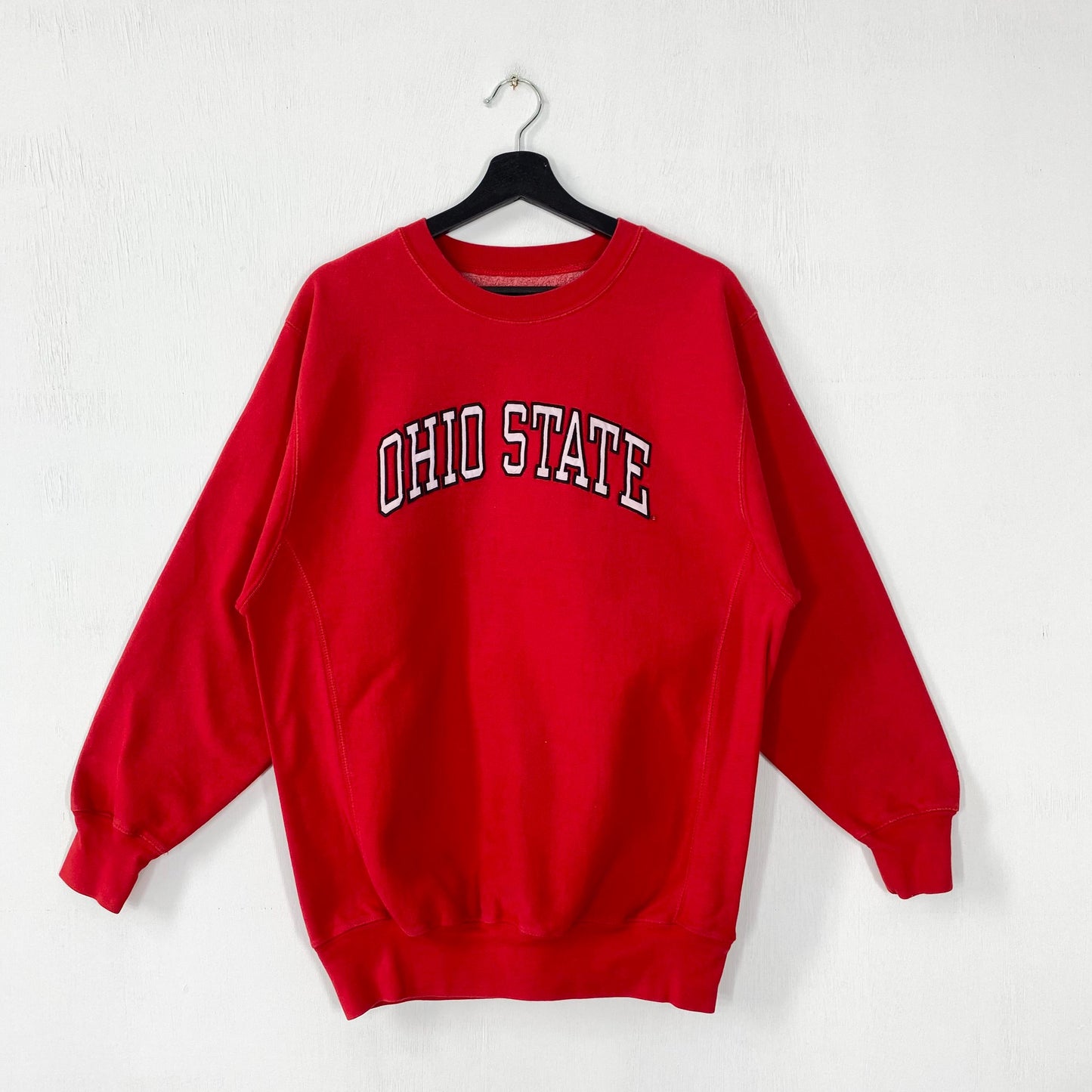 Vintage Ohio State University Sweatshirt Ohio State Crewneck Ohio State Sweater Pullover Ohio State Buckeyes Embroidered Logo Red Small Sweatshirt – Easygoing Wear · High-Quality Print