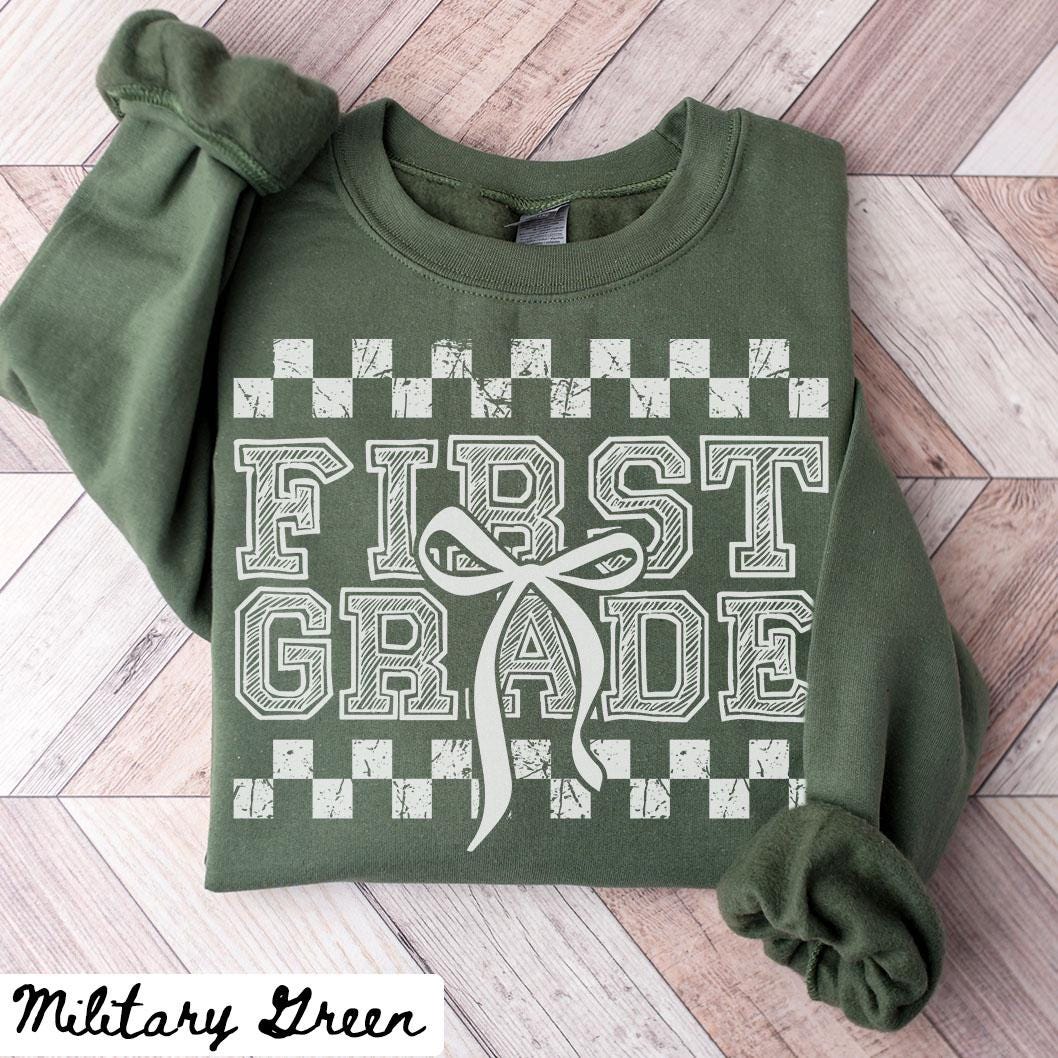 First Grade Team Sweatshirt Teacher Sweatshirt 1st Grade Crewneck Back to School Tee First Grade Department Gifts Crew Squad Sweatshirt – Bold Style · Perfect For Daily Wear
