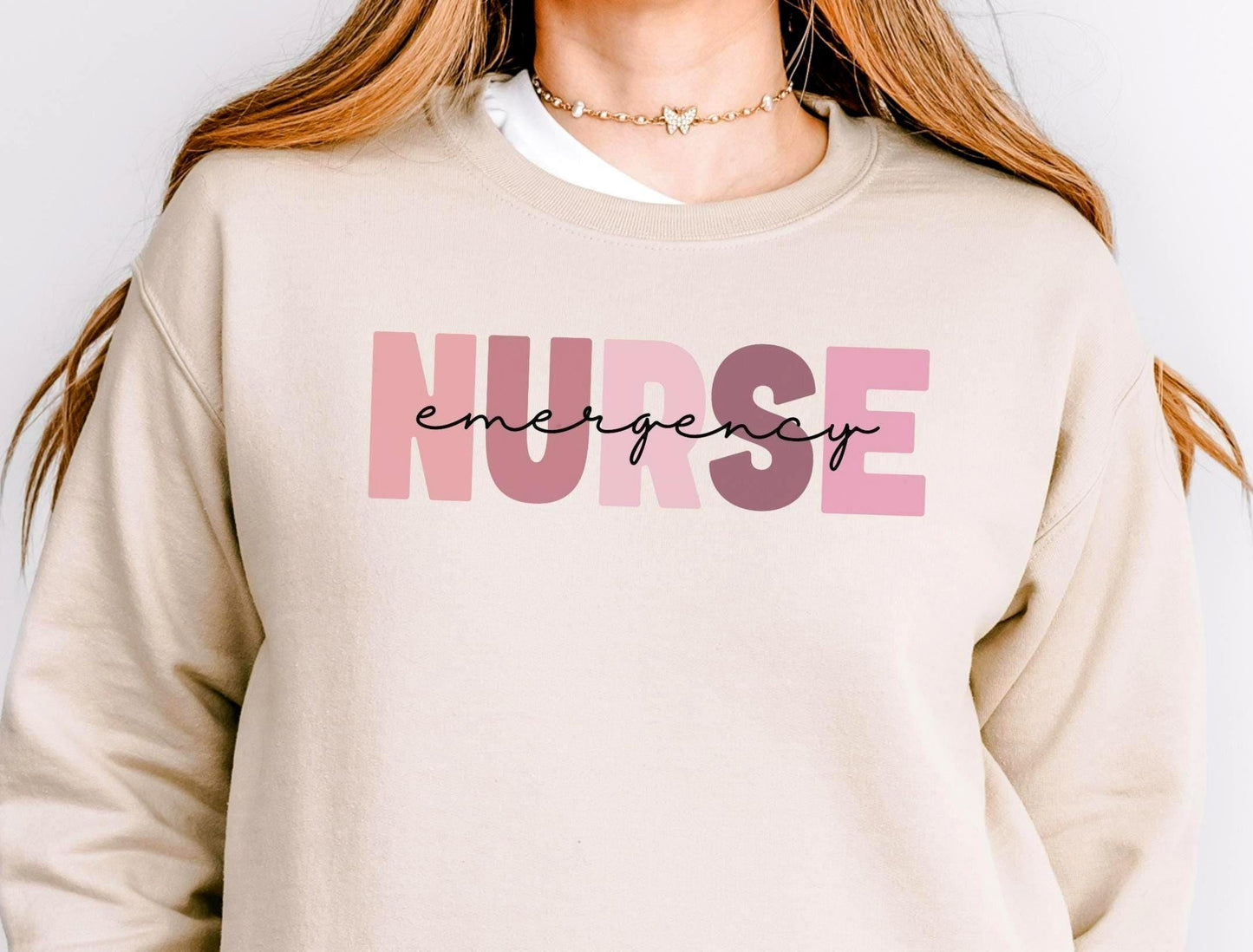 ER Nurse Sweatshirt Emergency Nurse Shirt Nurse Appreciation Week GIft RN Gift New Nurse Graduation Gift Idea Sweatshirt – Easygoing Wear · High-Quality Print
