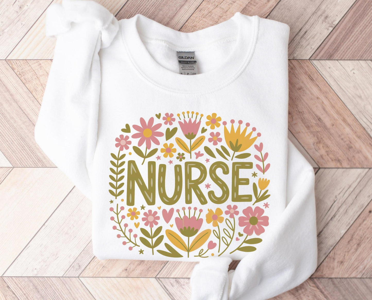 Nurse Sweatshirt BOHO Floral Nurse Crewneck Nursing Appreciation Shirt Cute RN Gift New Nurse Graduation Gift Idea Spring Flowers Sweatshirt – Everyday Comfort · Great Gift For Fans