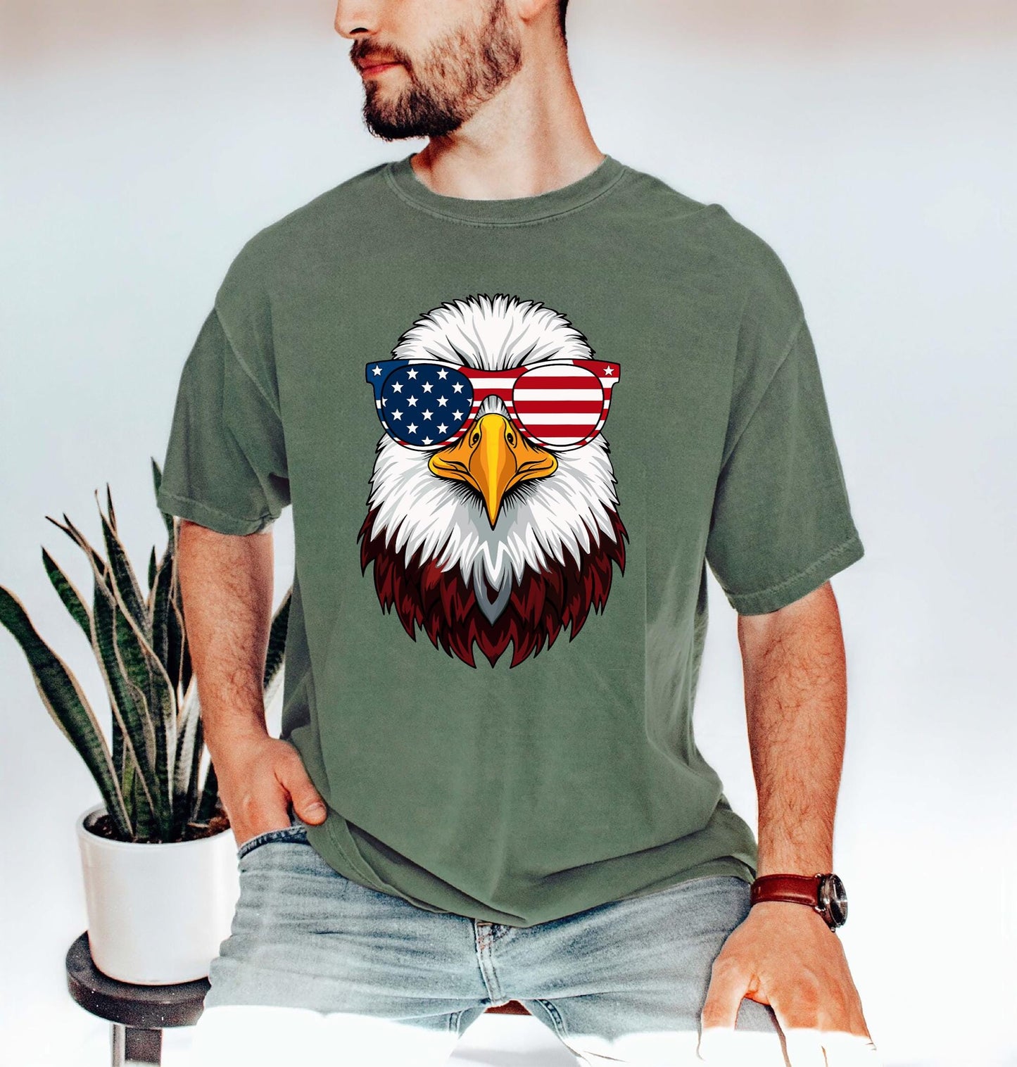 Patriotic Eagle with Sunglasses Shirt Independence Shirt Memorial Day Freedom Shirt Fourth Of July Shirt Patriotic Shirt 4th Of July Graphic Tee – Cozy Vibes · High-Quality Print