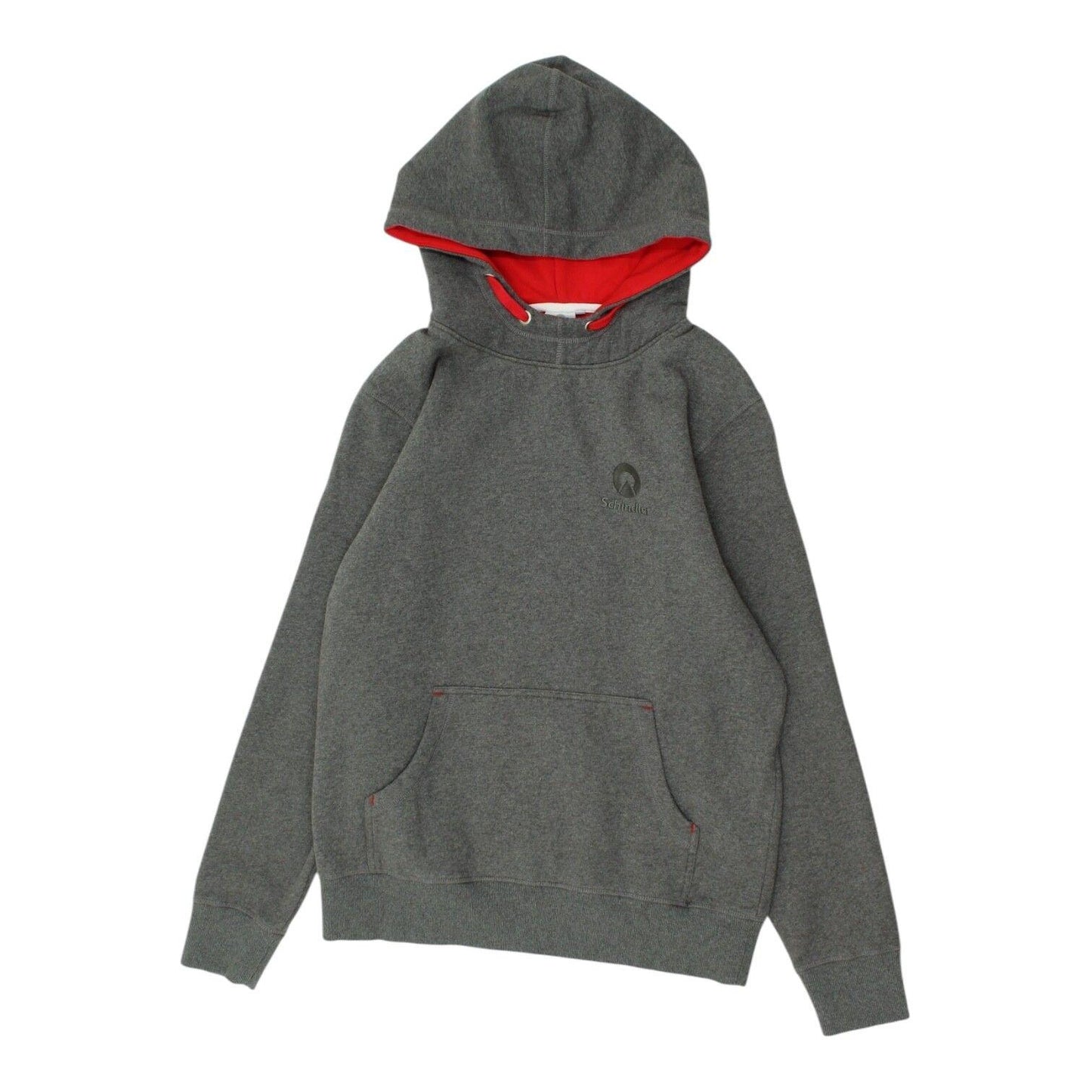 Schindler Mens Grey Hoodie Workwear Chest Logo Pullover Hoody Small VTG Hoodie – Soft Feel · Great Gift For Fans