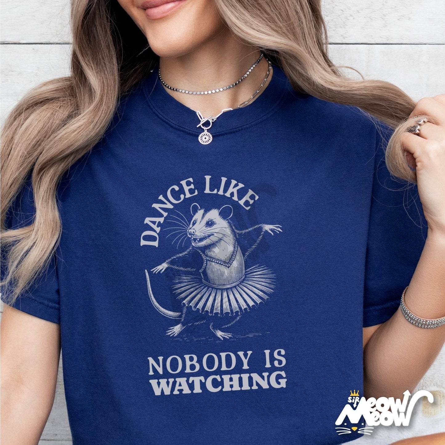 Dance Like Nobody Is Watching Shirt Funny Opossum T Shirt Ballet Possum Graphic Tee Vintage Animal Gift for Dancers and Weirdos Graphic Tee – Feel-Good Design · Perfect For Daily Wear