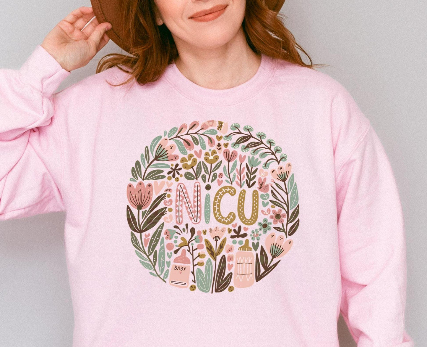 NICU Boho Floral Sweatshirt Floral NICU Sweatshirt NICU Nurse Sweatshirt Boho Baby Sweatshirt Cute Baby Sweatshirt New Mom Gift Sweatshirt – Bold Style · Perfect For Daily Wear