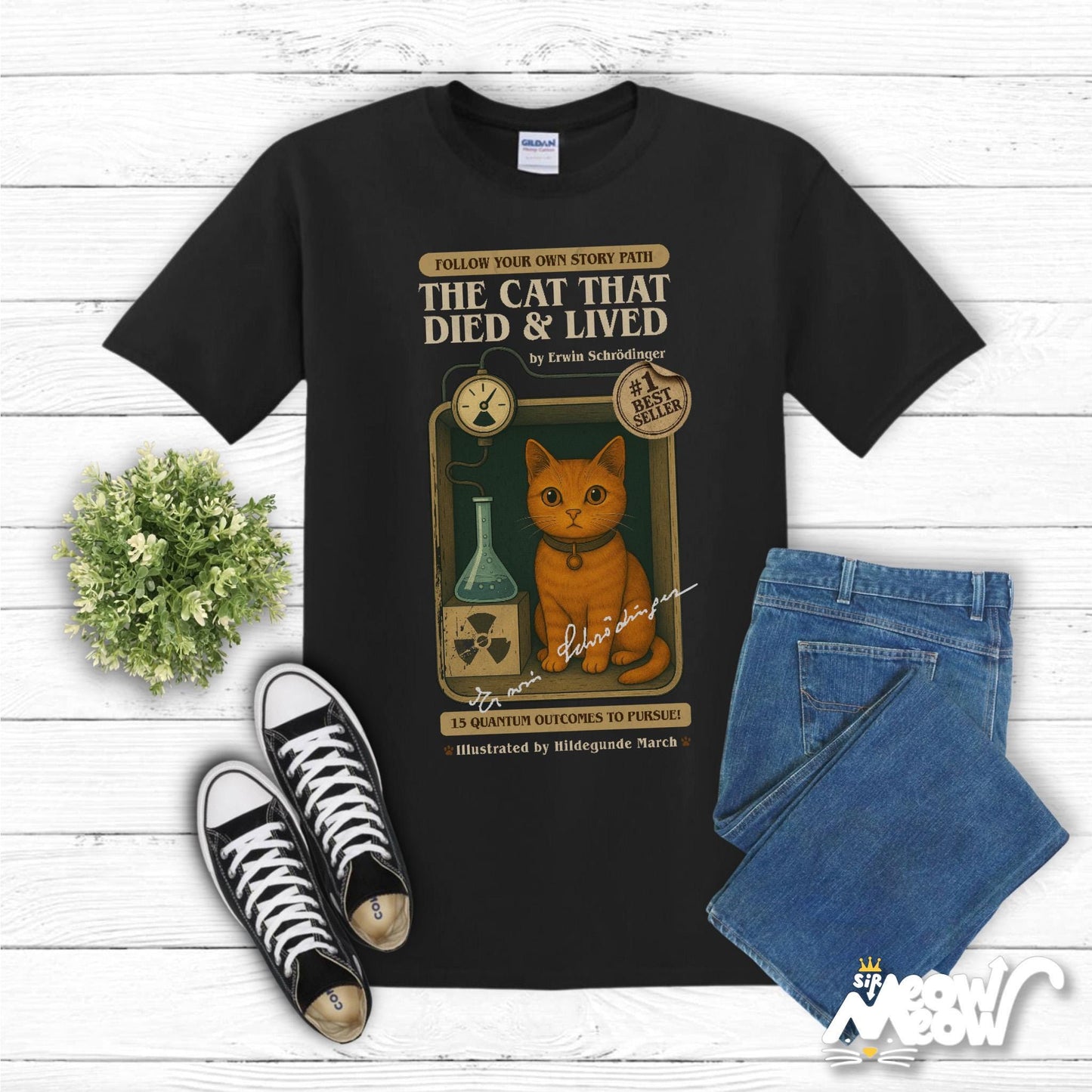 Schrdinger Cat T Shirt Retro Vintage Book Cover Quantum Physics Tee Nerdy Science Cat Gift Unisex Heavy Cotton Shirt Graphic Tee – Everyday Comfort · Trending Graphic Apparel