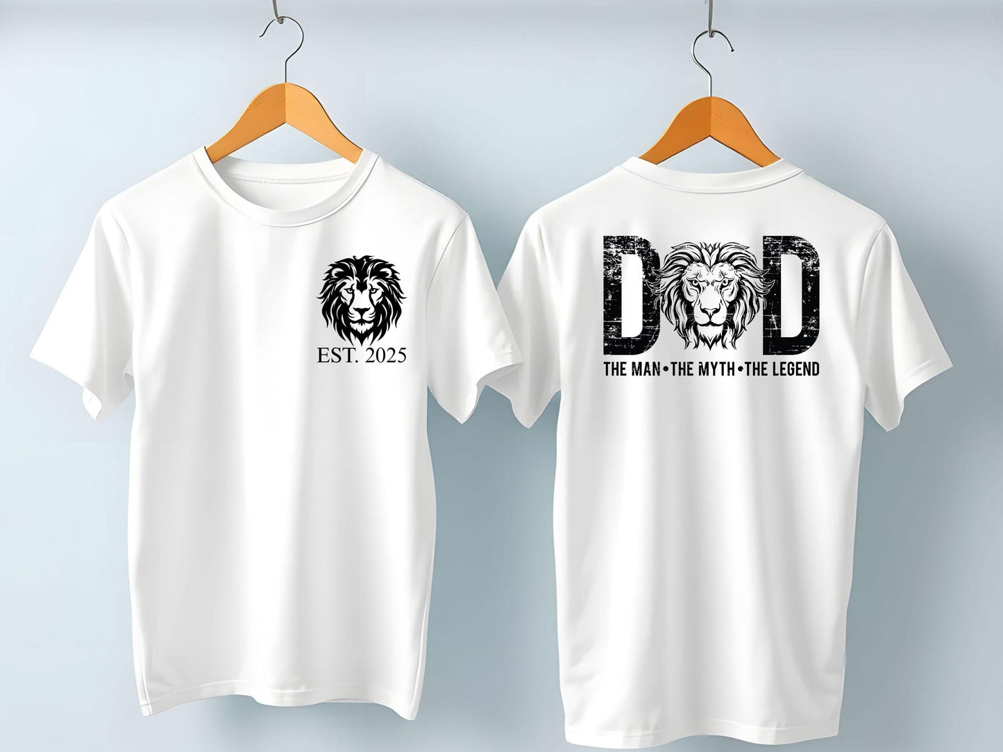 Dad Est 2025 Lion Tshirt Personalized Dad Shirt Custom Dad Pregnancy Announcement for Dad Gift for Dad Father39s Day ShirtNew Dad Shirt Graphic Tee – Cozy Vibes · Must-Have Style