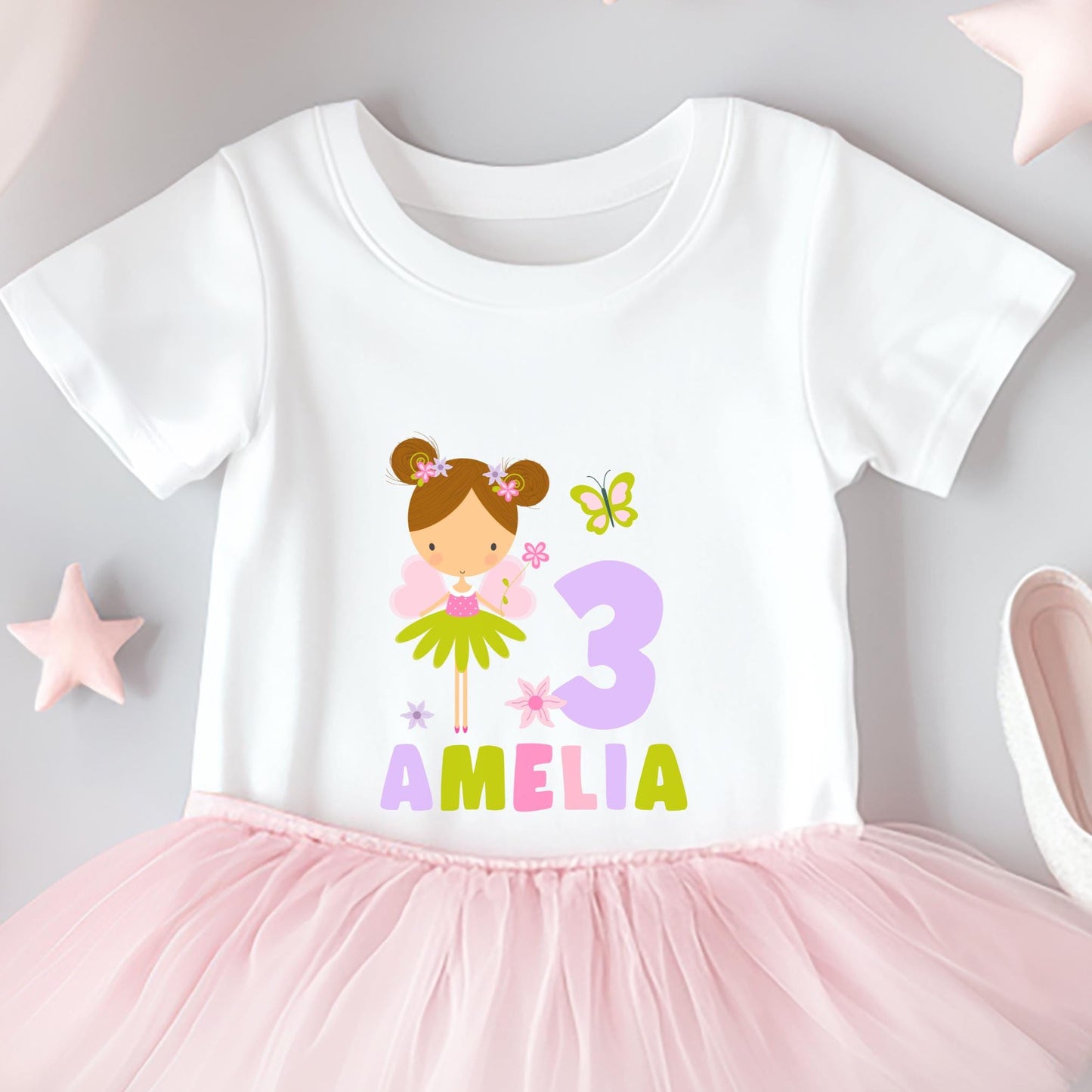Fairy Birthday Shirt Girl Birthday Shirt Fairy Birthday Theme Garden Fairy Personalized Fairy Shirt 3rd Birthday T Shirt Fairy 1St Birthday Graphic Tee – Fan Favorite · High-Quality Print