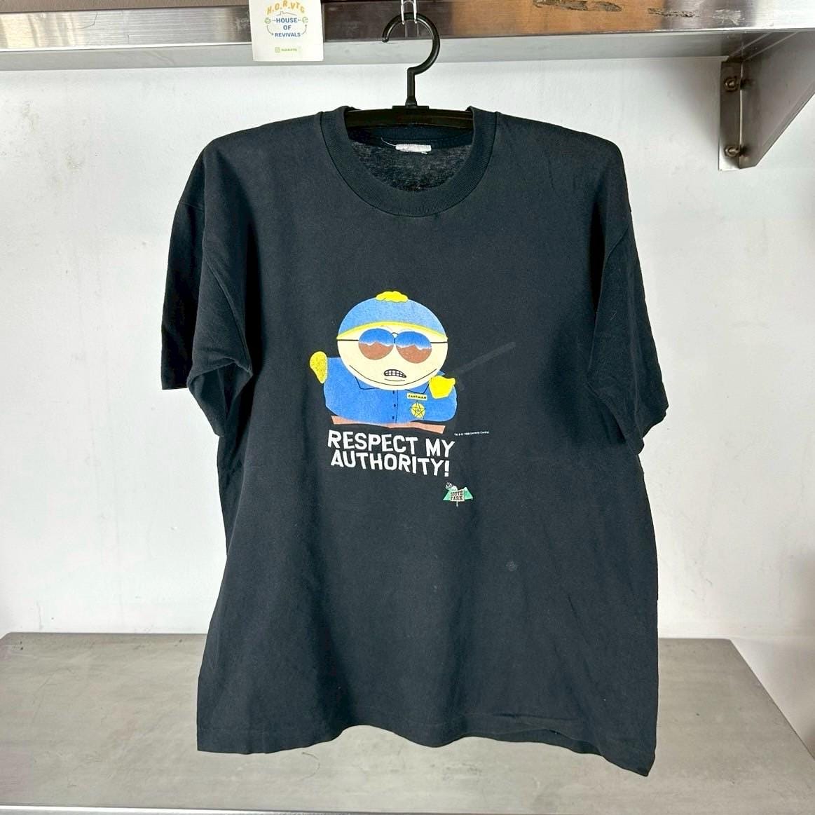 Vintage 1999 Cartman South Park Respect My Authority TV Show Promo Single Stitch T Shirt Vintage Cartoon Tshirt Vintage South Park Tshirt Graphic Tee – Soft Feel · Top Pick For Any Outfit