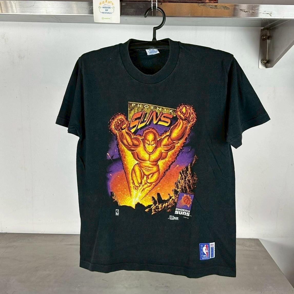 Vintage 90s Phoenix Suns Salem Superhero NBA single stitch T shirt Vintage Basketball Tshirts Graphic Tee – Soft Feel · Perfect For Daily Wear