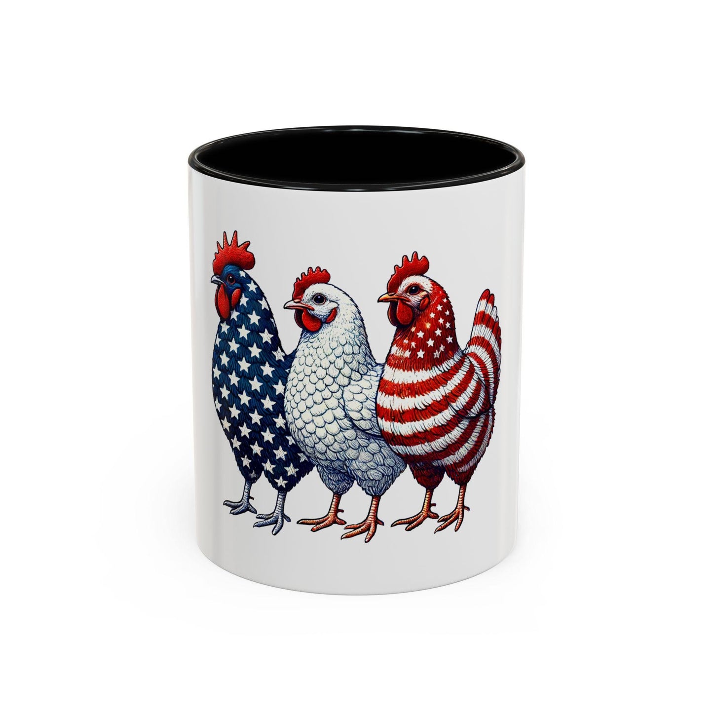 Patriotic Chicken Coffee Mug 4th of July Gift Country Decor Fun Kitchenware Farmhouse Style Animal Lover39s Gift Graphic Tee – Everyday Comfort · Top Pick For Any Outfit