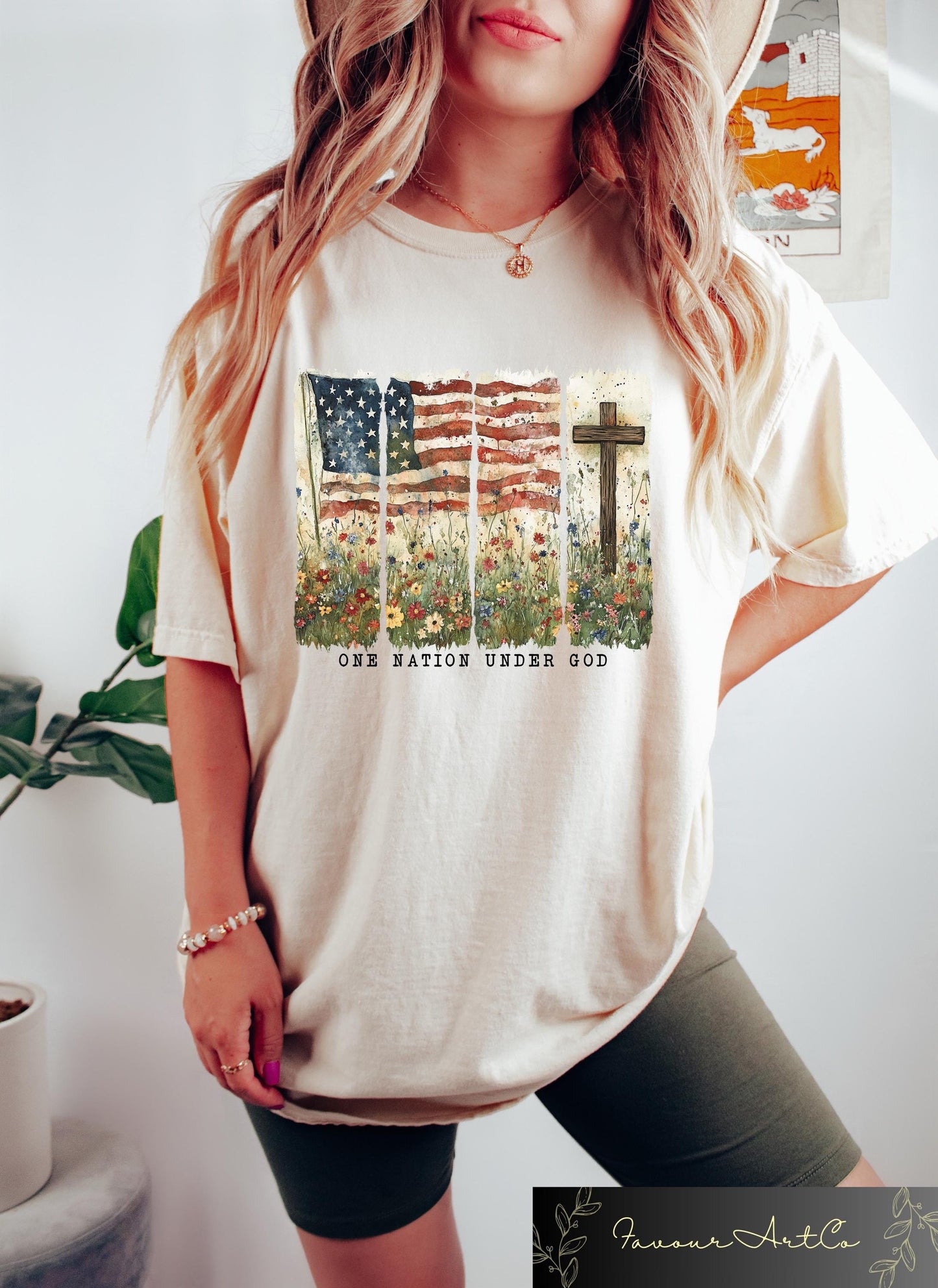 Retro Comfort Independence Day T shirt One Nation Under God Shirt 4th Of July Sweatshirt Christian American Gift American Flag Shirt Sweatshirt – Aesthetic Look · Top Pick For Any Outfit