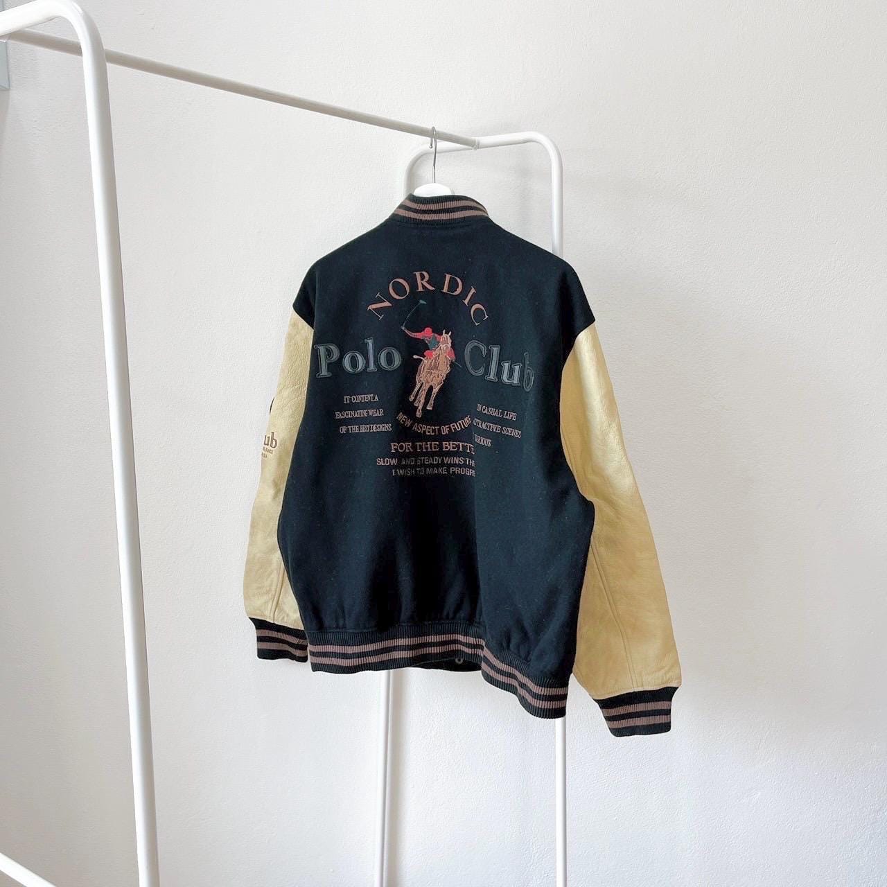 Vintage 90s Polo Club embroidery vintage Polo club varsity jacket F Graphic Tee – Aesthetic Look · Must-Have Style
