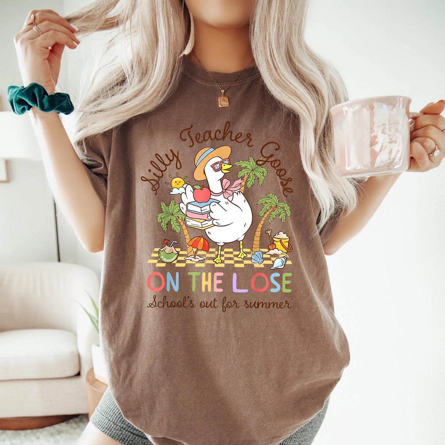 Schools Out for Summer Silly Goose Teacher Shirt Last Day of School Teacher Shirts End of Year Teacher Shirt Funny Summer Teacher Shirt Graphic Tee – Bold Style · Great Gift For Fans