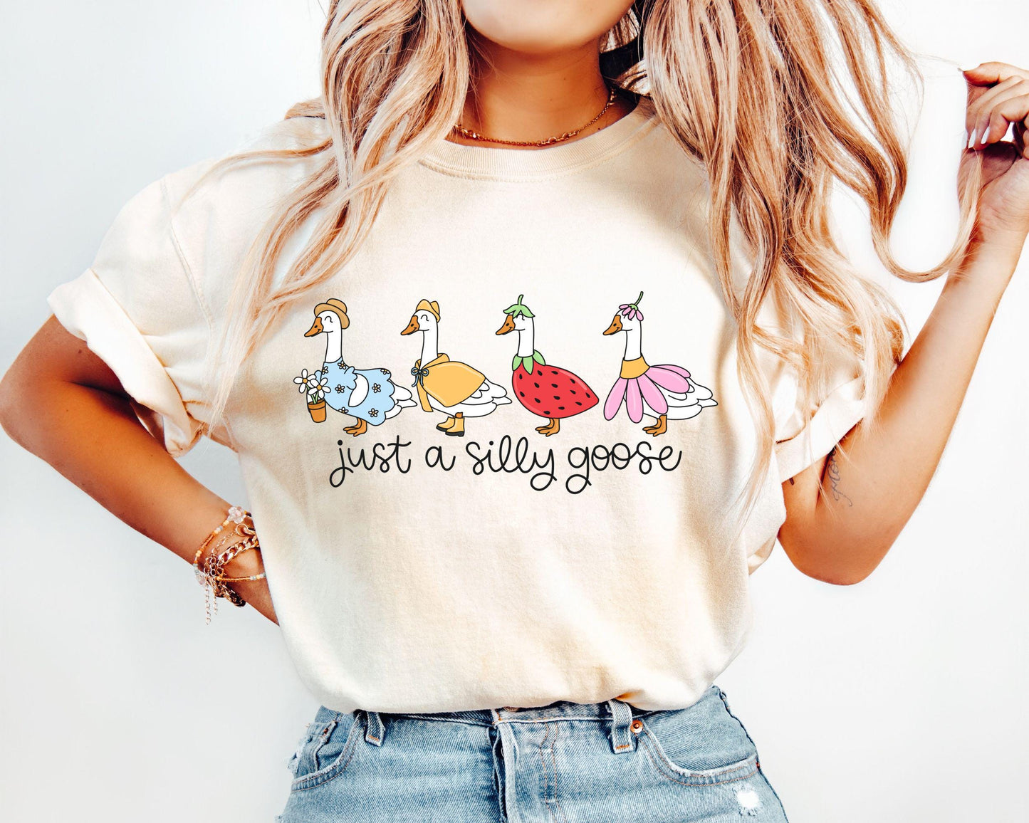 Silly Goose On The Loose Shirt Goose T Shirt Silly Goose Shirts Funny Graphic Shirt Cute Goose ShirtMama ShirtGrandma GiftSilly Goose Graphic Tee – Soft Feel · High-Quality Print