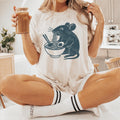Rat Eating Ramen T Shirt Funny Animal Graphic Tee Ramen Lover Shirt Quirky Foodie Gift Graphic Tee – Aesthetic Look · Perfect For Daily Wear