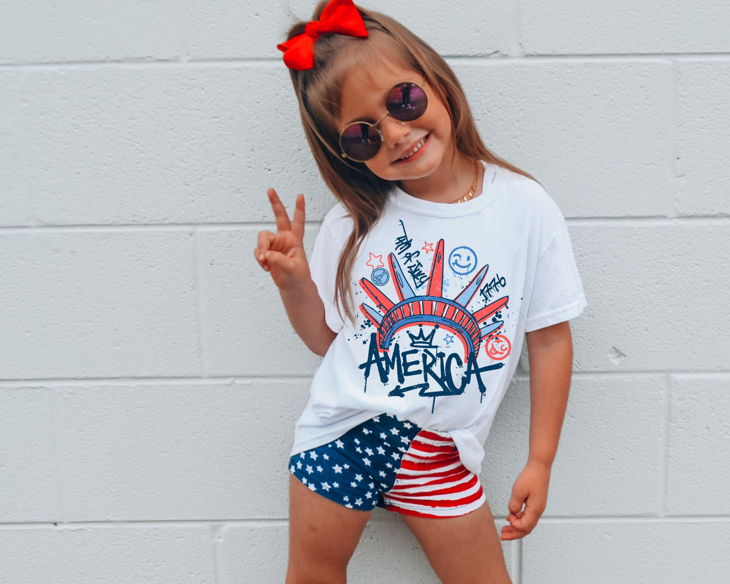 4th of July Statue of Liberty Shirt USA Tee America 4th July Shirt USA America Flag American Girl Shirt July Fourth ShirtFreedom Shirt Graphic Tee – Soft Feel · Perfect For Daily Wear