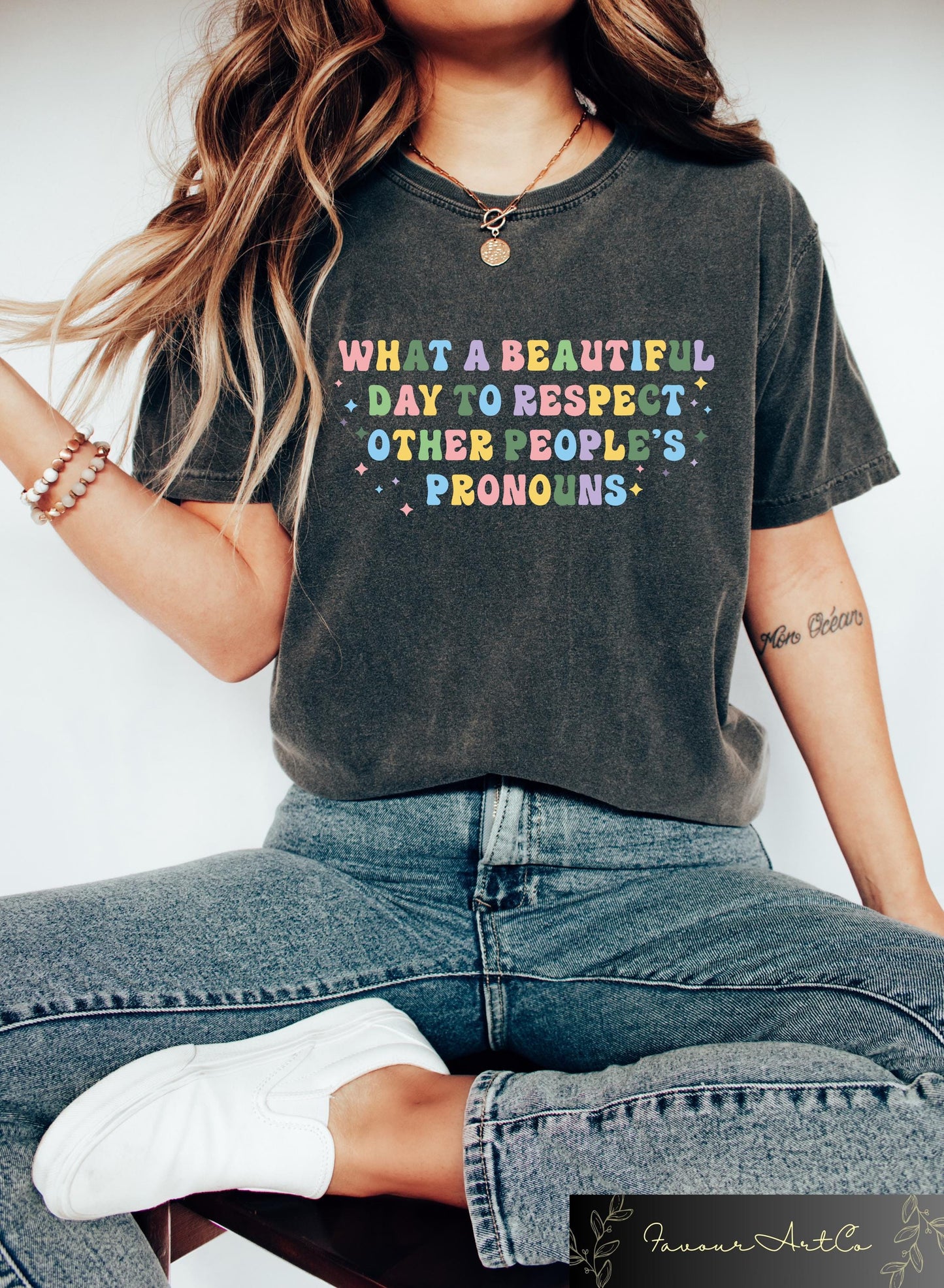 It39s A Beautiful Day To Respect Other People39s Pronouns T shirt Equality Shirt LGBTQ Ally Sweatshirt Pride Month Gift Human Rights Tee Sweatshirt – Easygoing Wear · Top Pick For Any Outfit