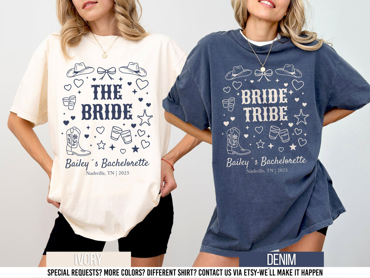 Custom Cowgirl Bride Bachelorette Nashville Bachelorette Western Bachelorette Shirt Country Bachelorette Tee Bridal Party Shirts Graphic Tee – Easygoing Wear · Perfect For Daily Wear