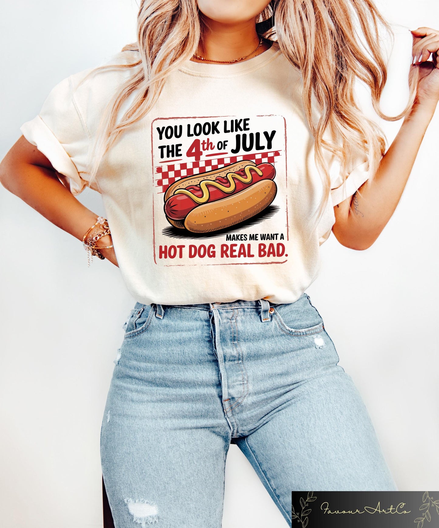 You Look Like The 4th Of July Shirt Funny Independence Day T shirt 4th July Gift Memorial Day Crewneck Hot Dog Lover Tee American Shirt Graphic Tee – Cozy Vibes · Great Gift For Fans
