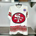 Vintage 1995 San Francisco 49ers Super Bowl Champions AOP NFL Large single stitch T shirt Vintage NFL Tshirts Vintage Sports shirts Graphic Tee – Soft Feel · Trending Graphic Apparel