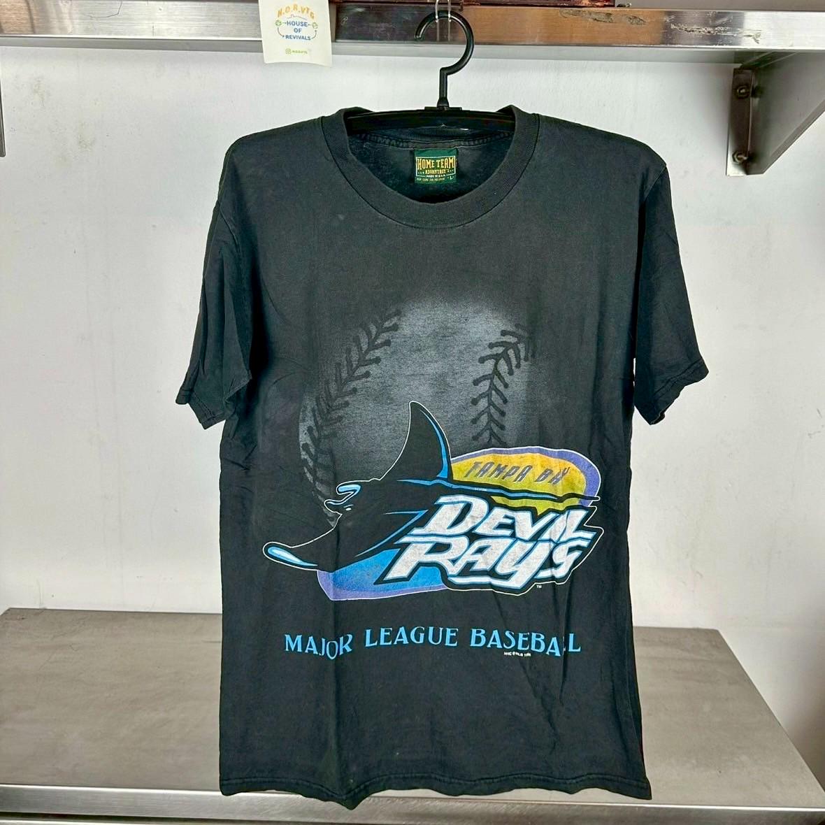 Vintage 1995 Tampa Bay Devil Rays Baseball MLB Large T shirt Vintage Sports Tshirts MLB Tshirts Tampa Bay Devil Rays Tshirts Graphic Tee – Aesthetic Look · Great Gift For Fans