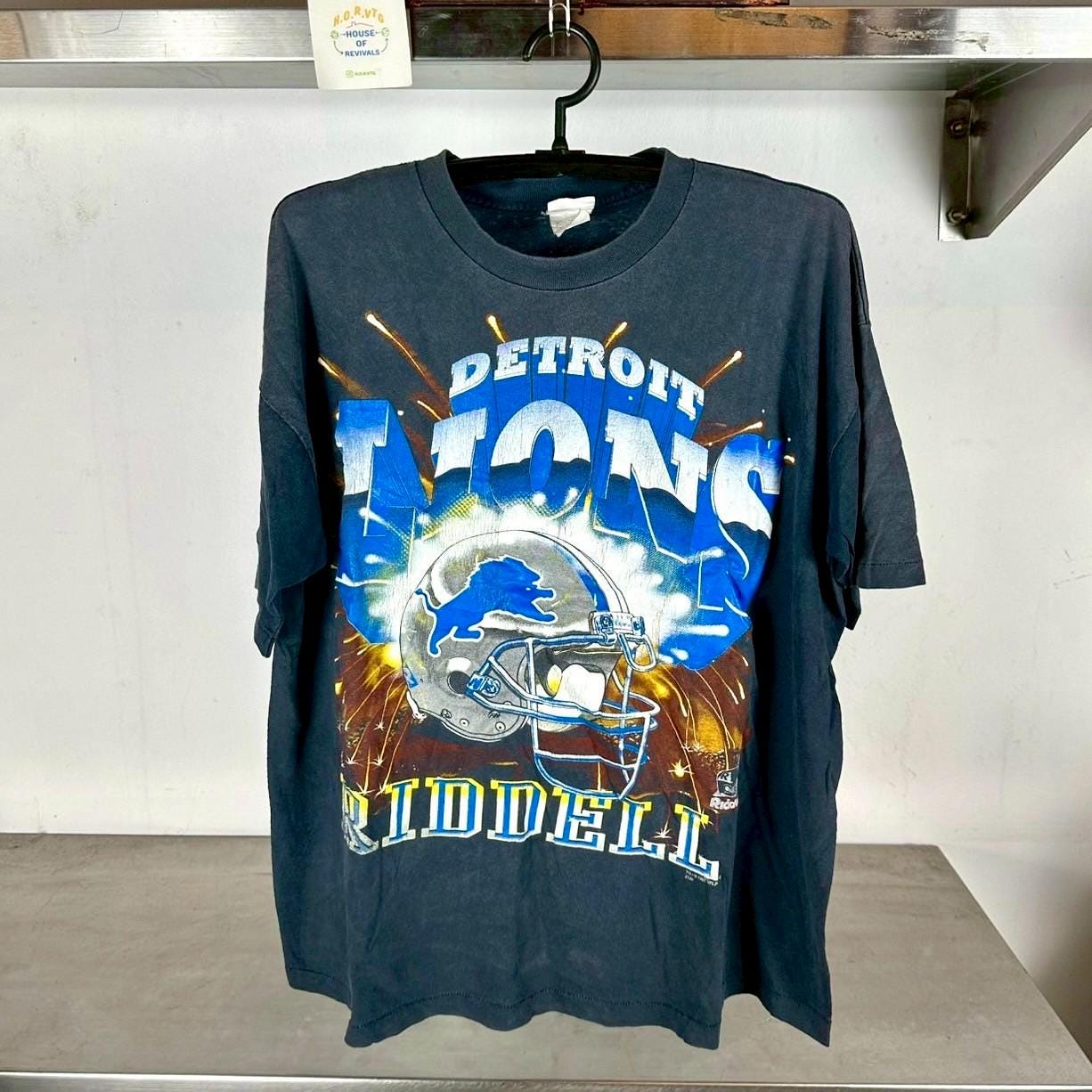 Vintage 1997 Detroit Lions Riddell Firework Graphic NFL Large single stitch T shirt Vintage NFL Tshirt Vintage Sports Tshirt Graphic Tee – Soft Feel · Trending Graphic Apparel