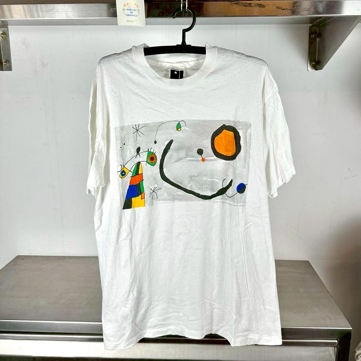 Vintage 90s Joan Miro Abstract Painting Artwork XL T shirt Vintage Art Tshirts Vintage Art Tees Abstract Art Vintage Joan Miro Tshirt Graphic Tee – Cozy Vibes · Great Gift For Fans