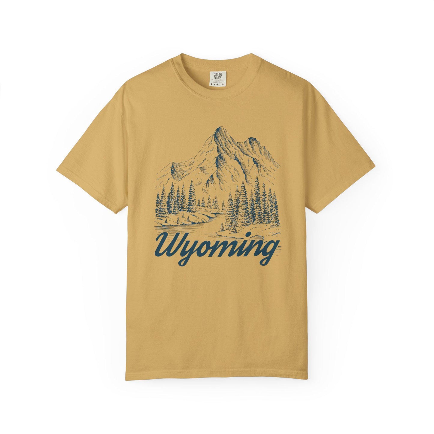 Wyoming Graphic Tee Mountain Illustration Wyoming T Shirt Graphic Tee – Fan Favorite · Trending Graphic Apparel