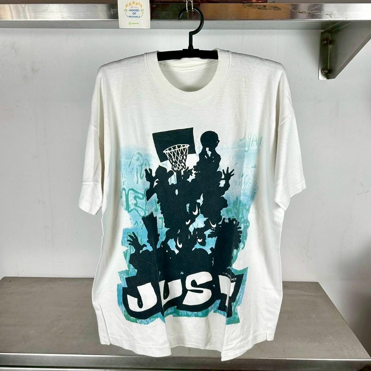 Vintage 90s Nike Just Do It Basketball C Traze Artwork XL single stitch T shirt Vintage Nike Tees Vintage Nike Tshirts Graphic Tee – Bold Style · Perfect For Daily Wear