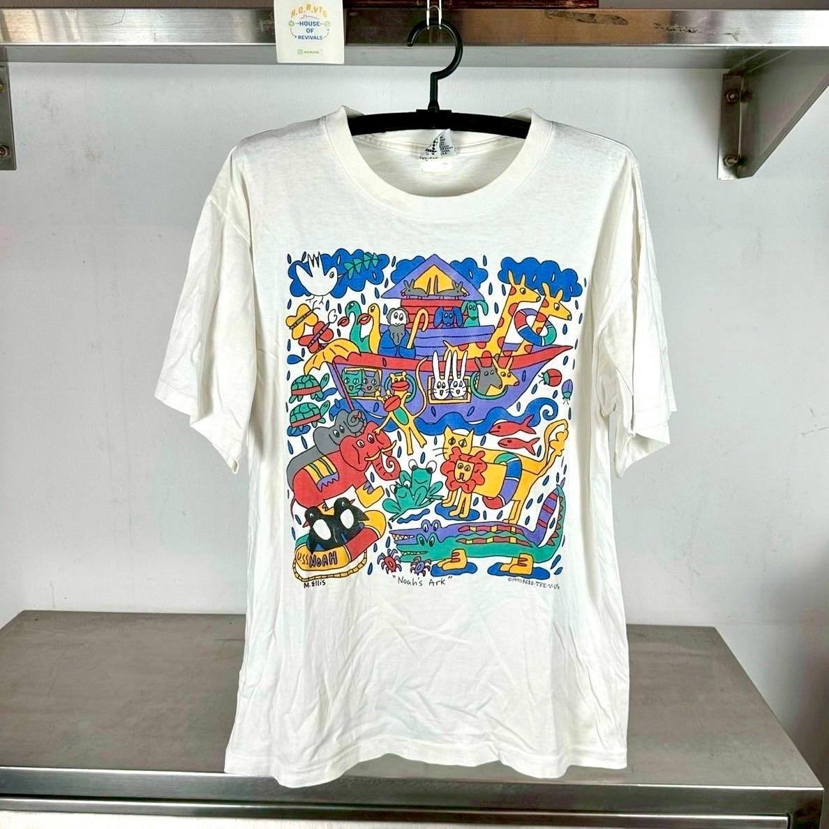Vintage 1995 Noah39s Ark Animal Painting Artwork Large Single Stitch T Shirt Vintage Art Tshirts Abstract Art Graphic Tee – Premium Graphic · Trending Graphic Apparel