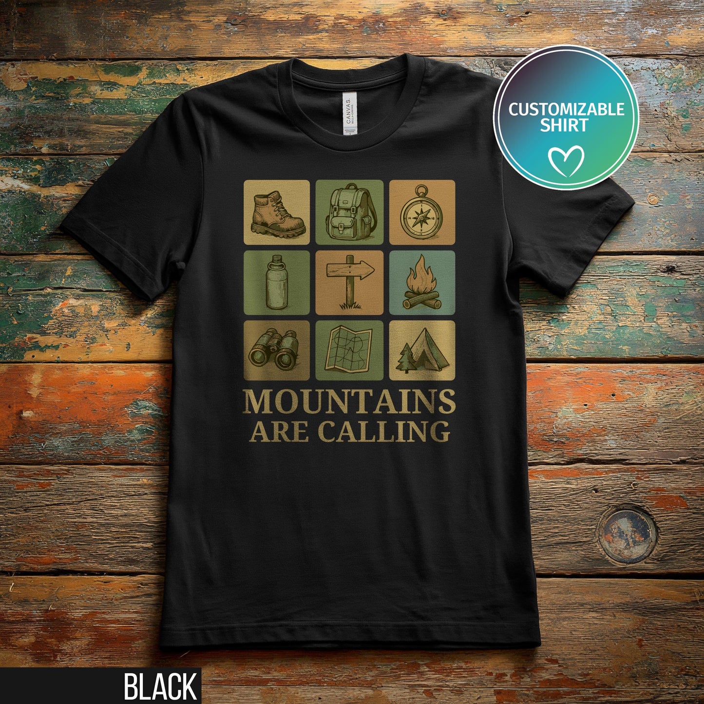 Custom Reto Hiking Shirt Personalized T Shirt Gift for Hiker 90s Vintage Mountaineering Tee National Park Shirt Camping Adventure Shirt Graphic Tee – Aesthetic Look · High-Quality Print