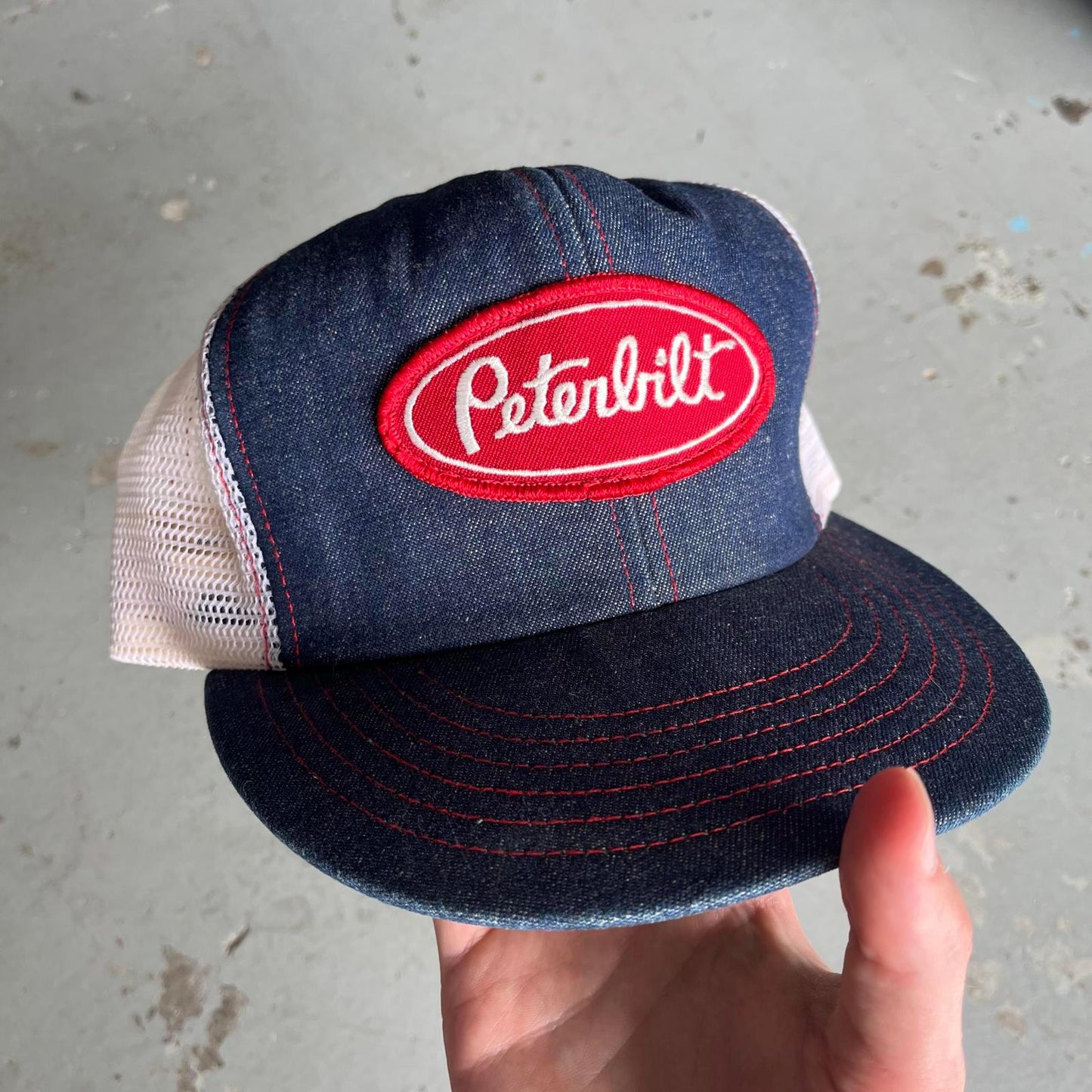 Vintage 80s 90s Peterbilt Patch Denim Trucker SnapBack Hat Graphic Tee – Feel-Good Design · Top Pick For Any Outfit
