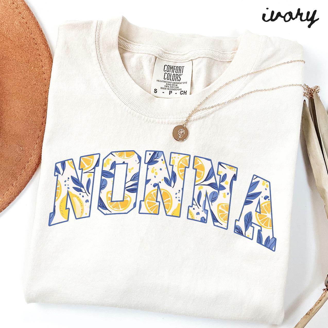 Nonna Comfort Colors Shirt Grandma TShirt Mother39s Day Gifts New Grandmother Tee Womens Summer Lemon Graphic Tee – Aesthetic Look · Perfect For Daily Wear