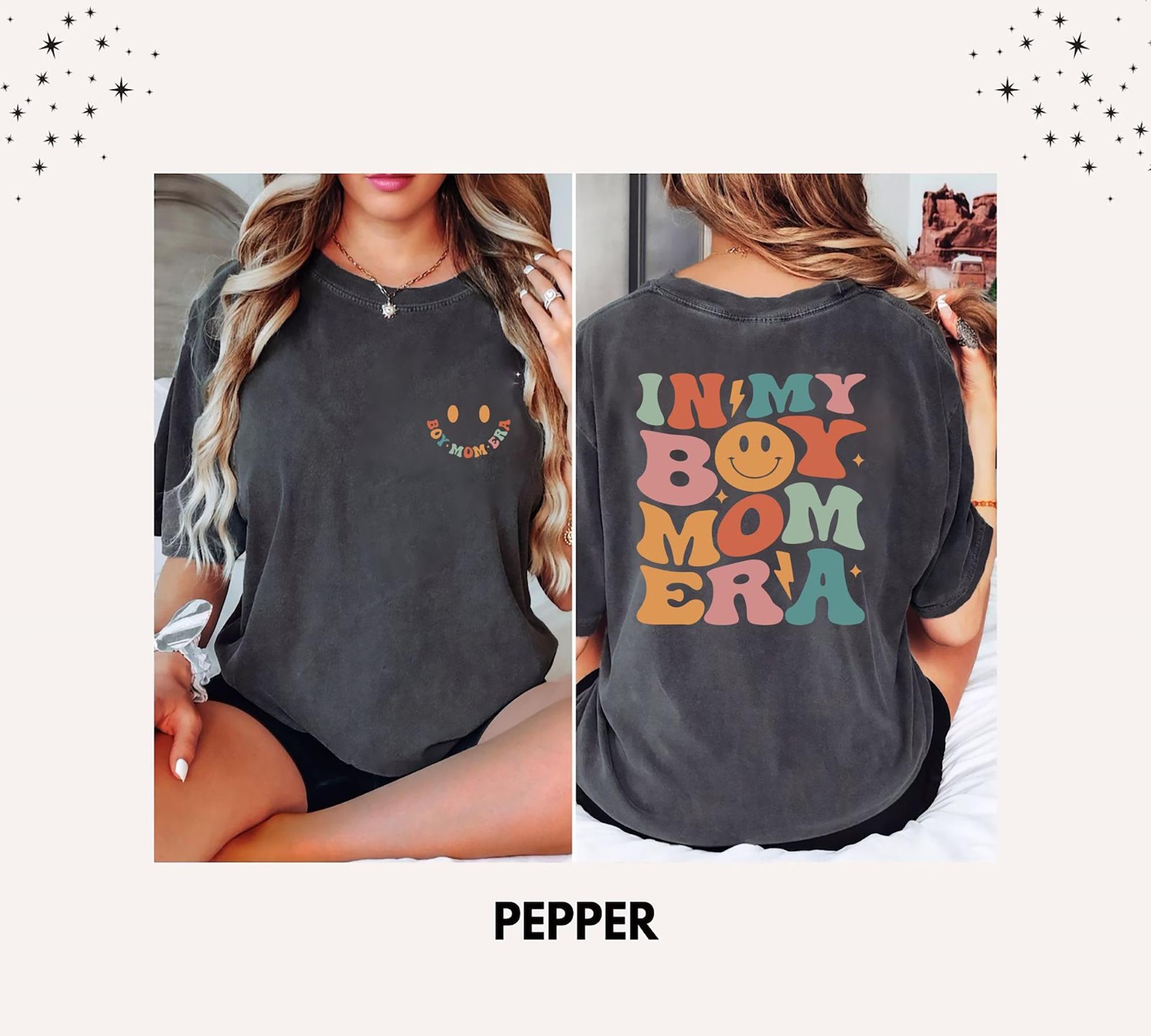 In My Boy Mom Era T Shirt Cute and Vintage Inspired Boy Mom Shirt for New Moms of Boys Gift Tshirt for Boy Moms Graphic Tee – Easygoing Wear · Trending Graphic Apparel