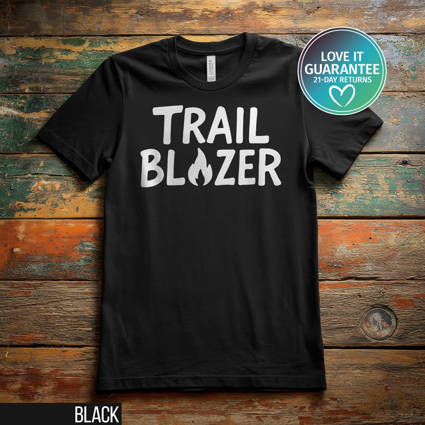 Trail Blazer Hiking Shirt Gift for Hiker Adventure Shirt Camping Tee 90s Vintage Mountaineering Shirt Nature Lover Mountains Shirt Graphic Tee – Everyday Comfort · High-Quality Print
